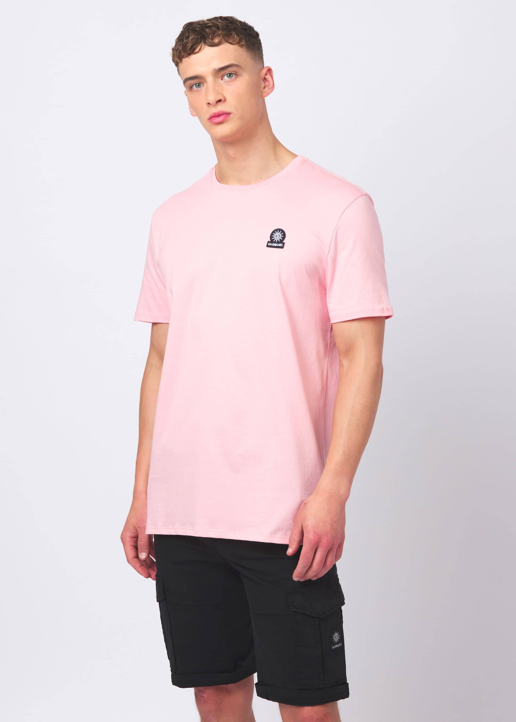Sandbanks Badge Logo T-Shirt - Crystal Rose - Sandbanks