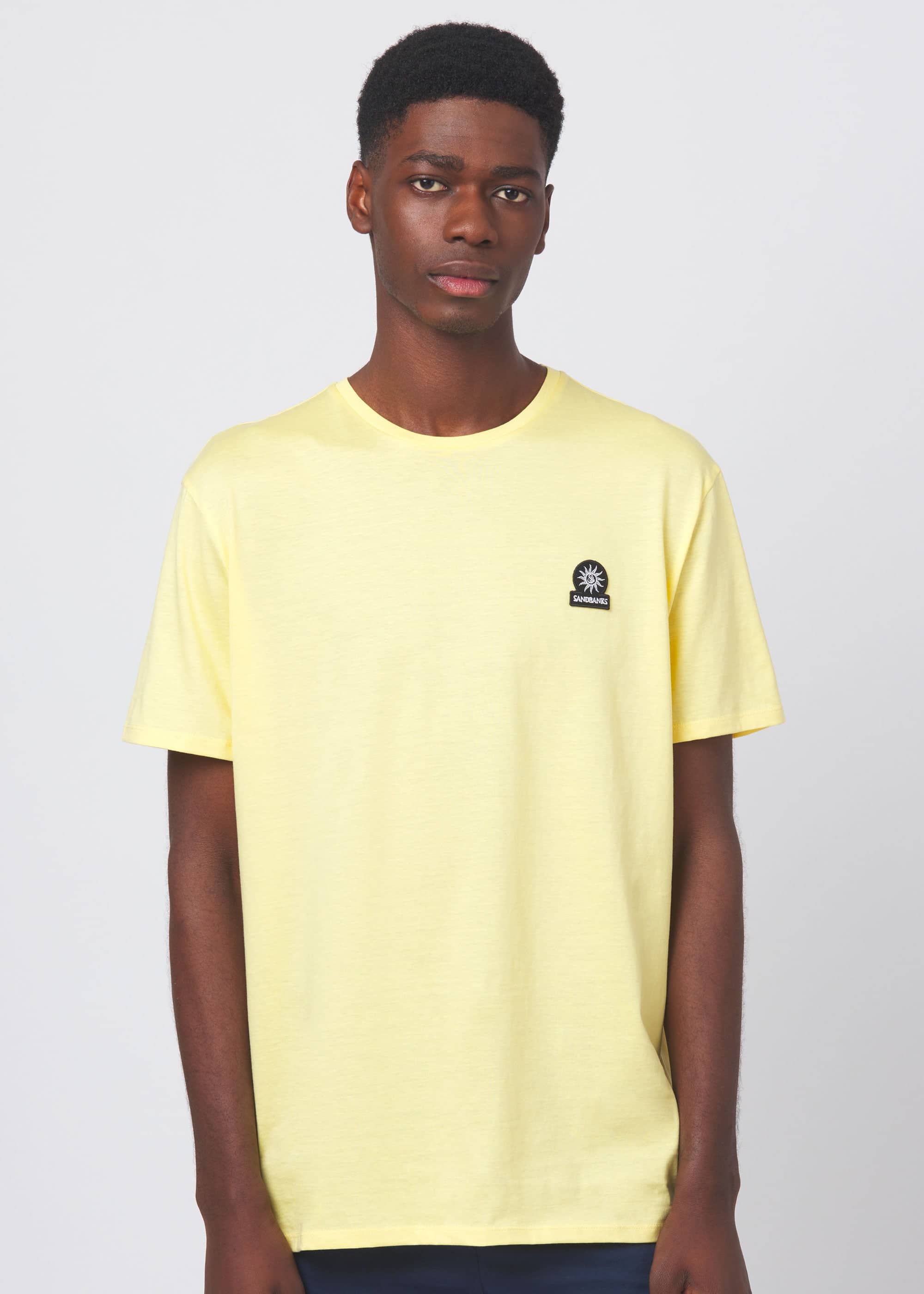 Sandbanks Badge Logo T-Shirt - Light Yellow - Sandbanks