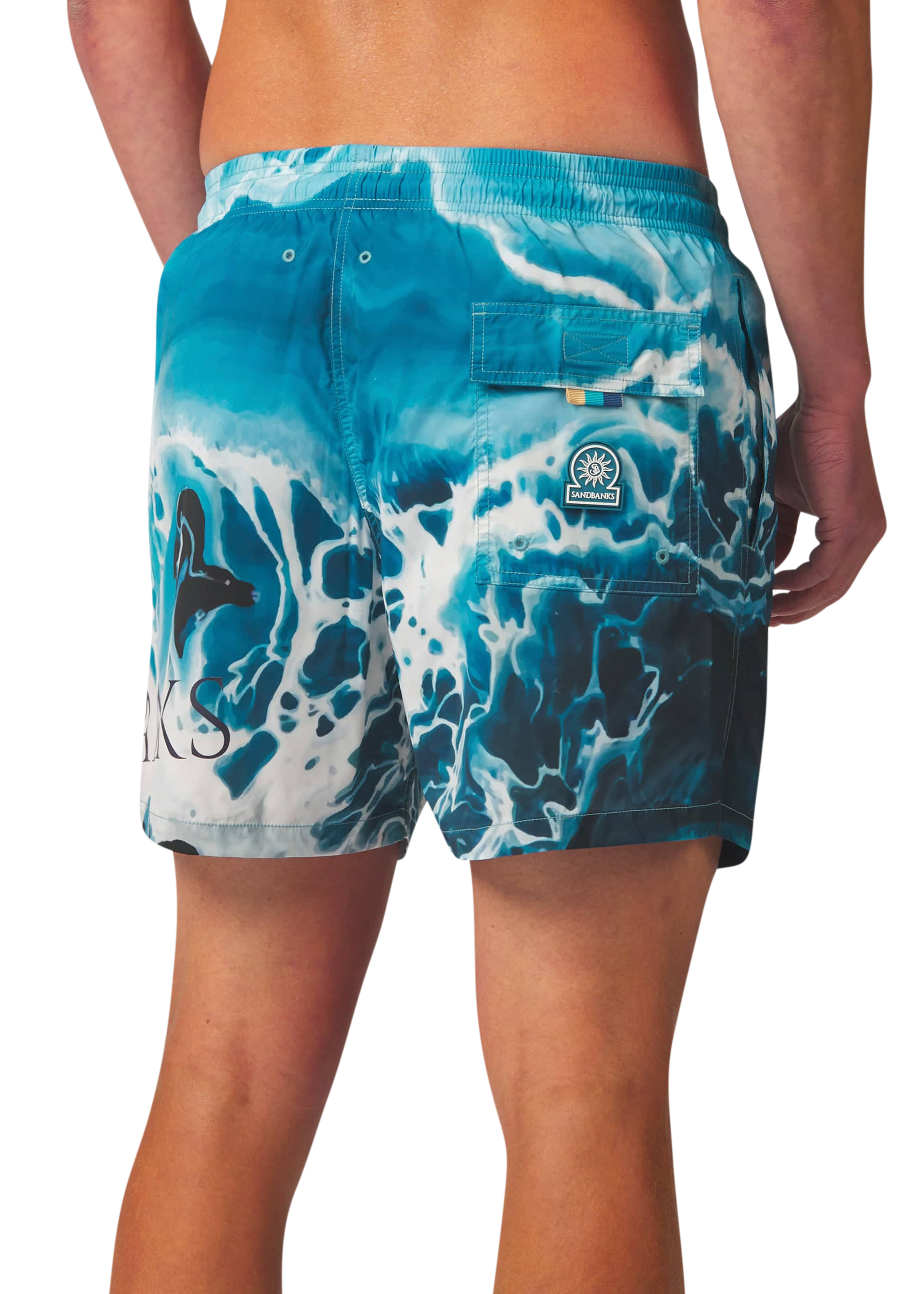 Sandbanks Crashing Waves Swim Shorts - Multi Coloured
