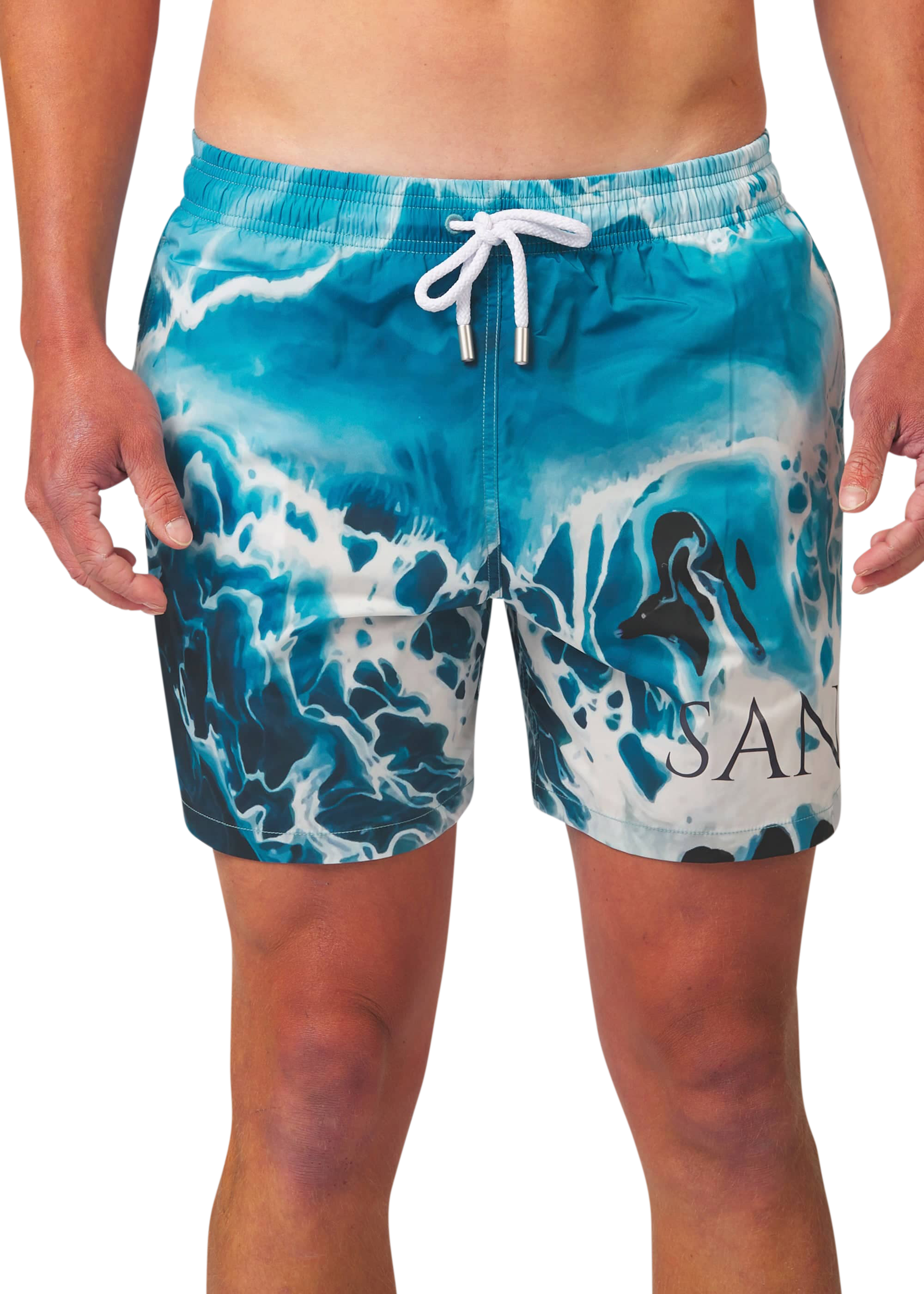Sandbanks Crashing Waves Swim Shorts - Multi Coloured
