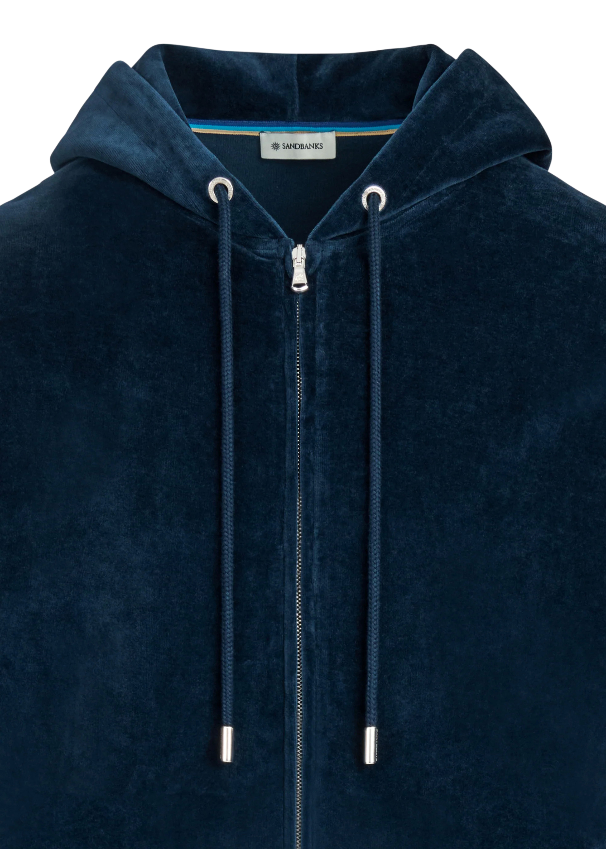 Sandbanks Towelling Zip Hoodie - Navy