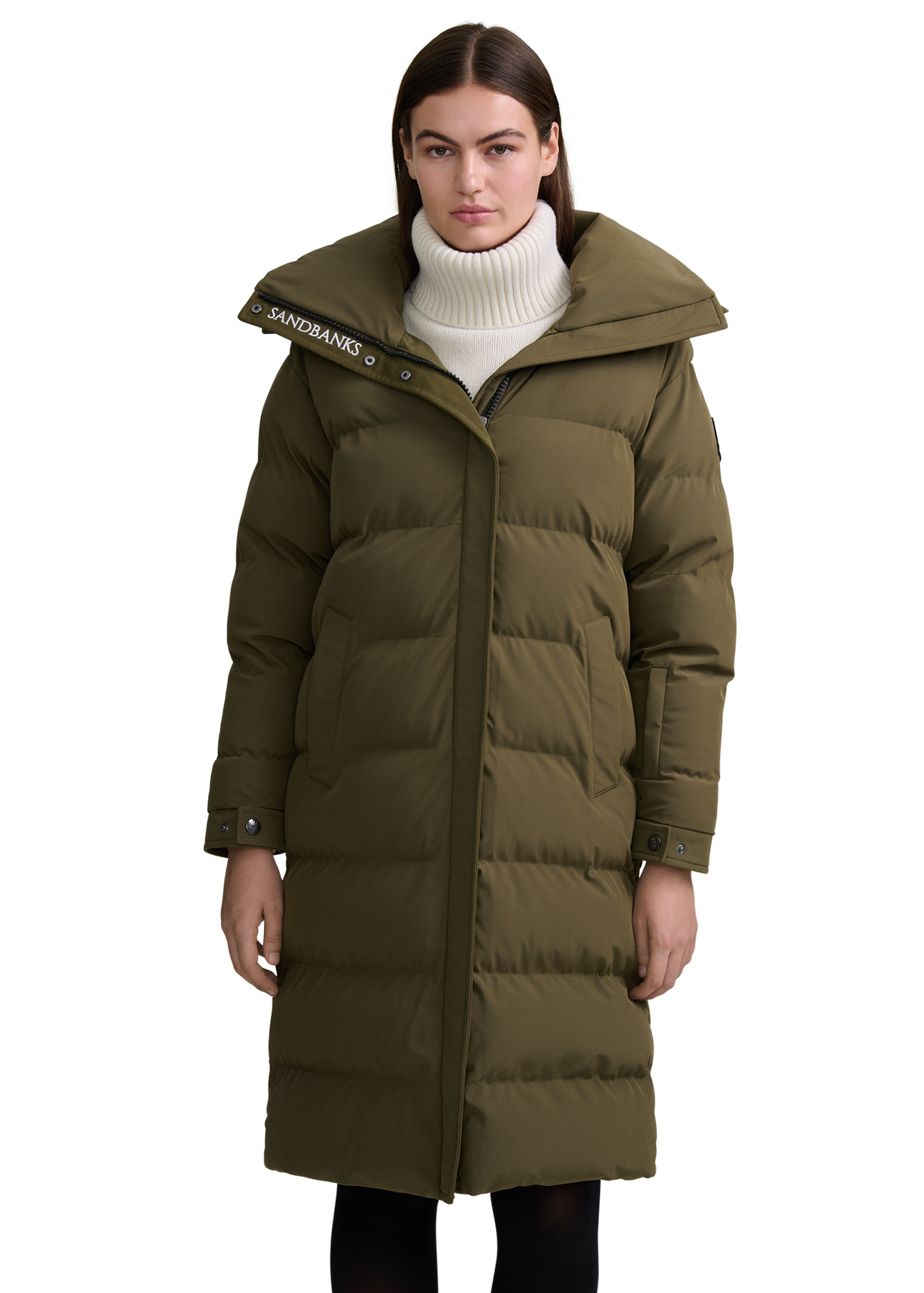 Sandbanks Haven Oversized Long Puffer - Olive