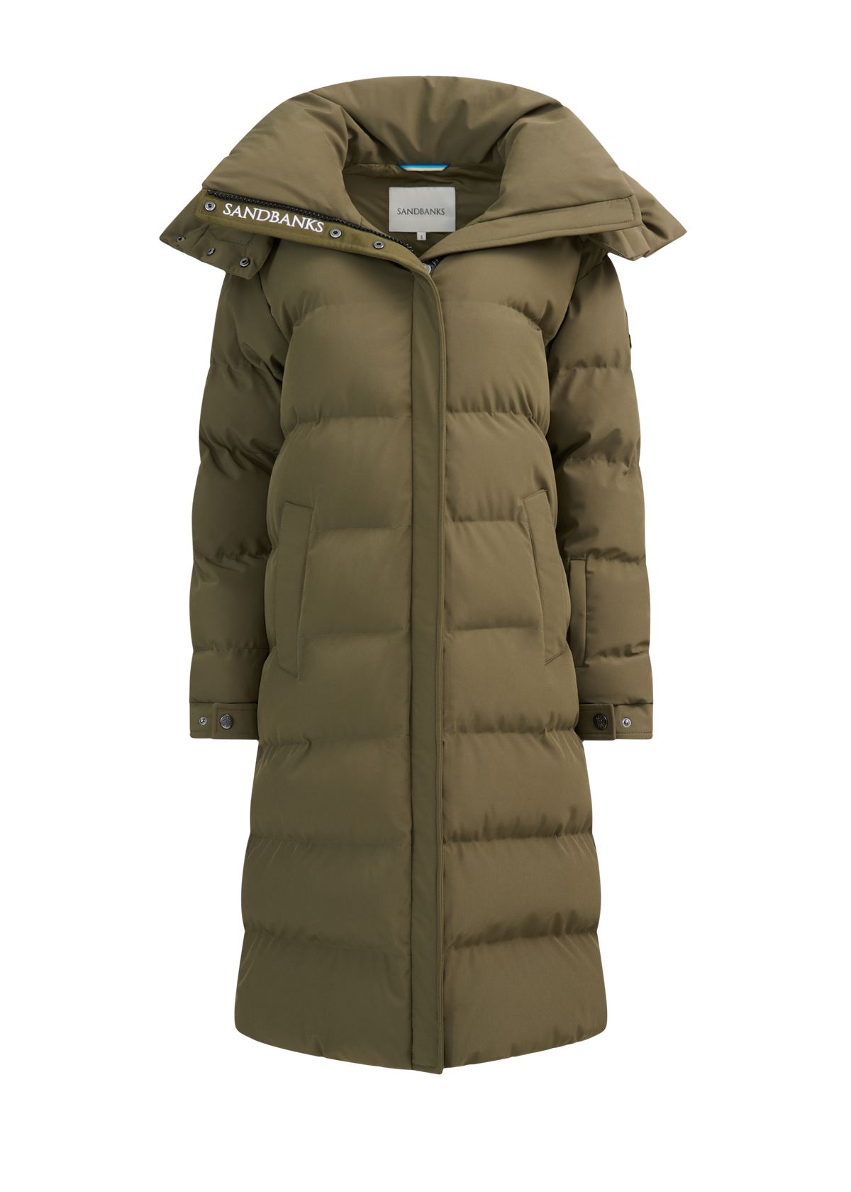 Sandbanks Haven Oversized Long Puffer - Olive