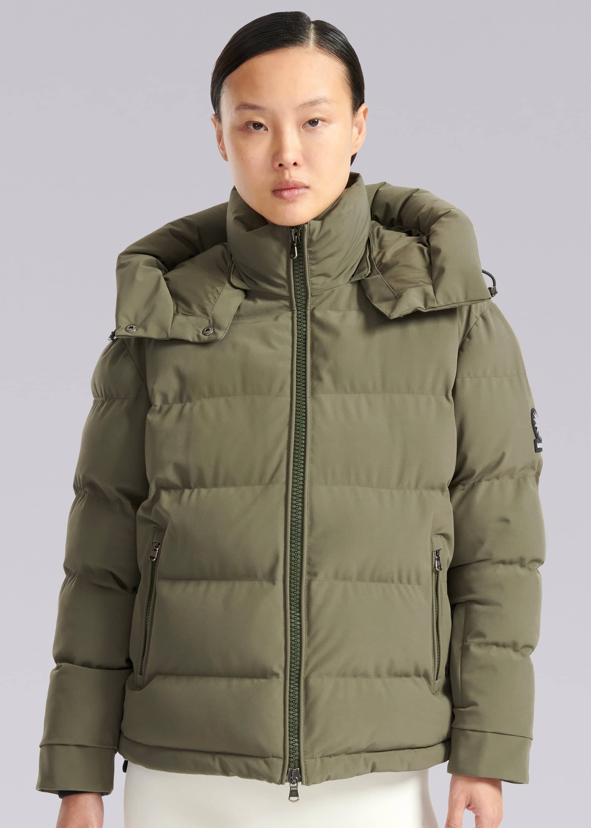 Sandbanks Belle Puffer Jacket - Khaki - Sandbanks