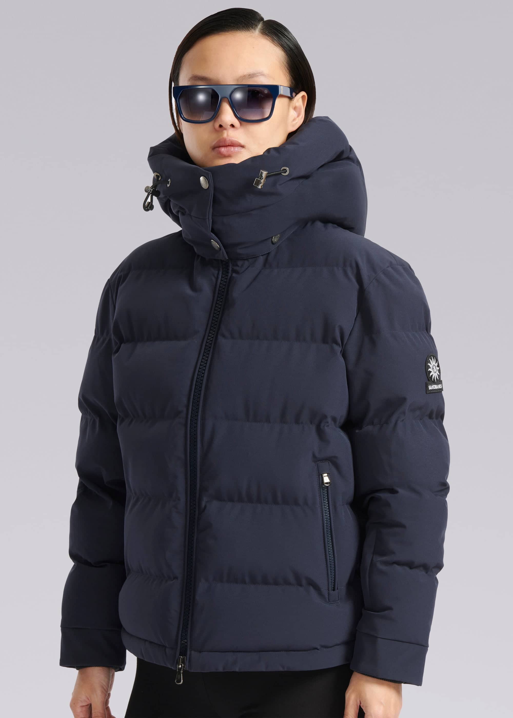 Sandbanks Belle Puffer Jacket - Navy - Sandbanks