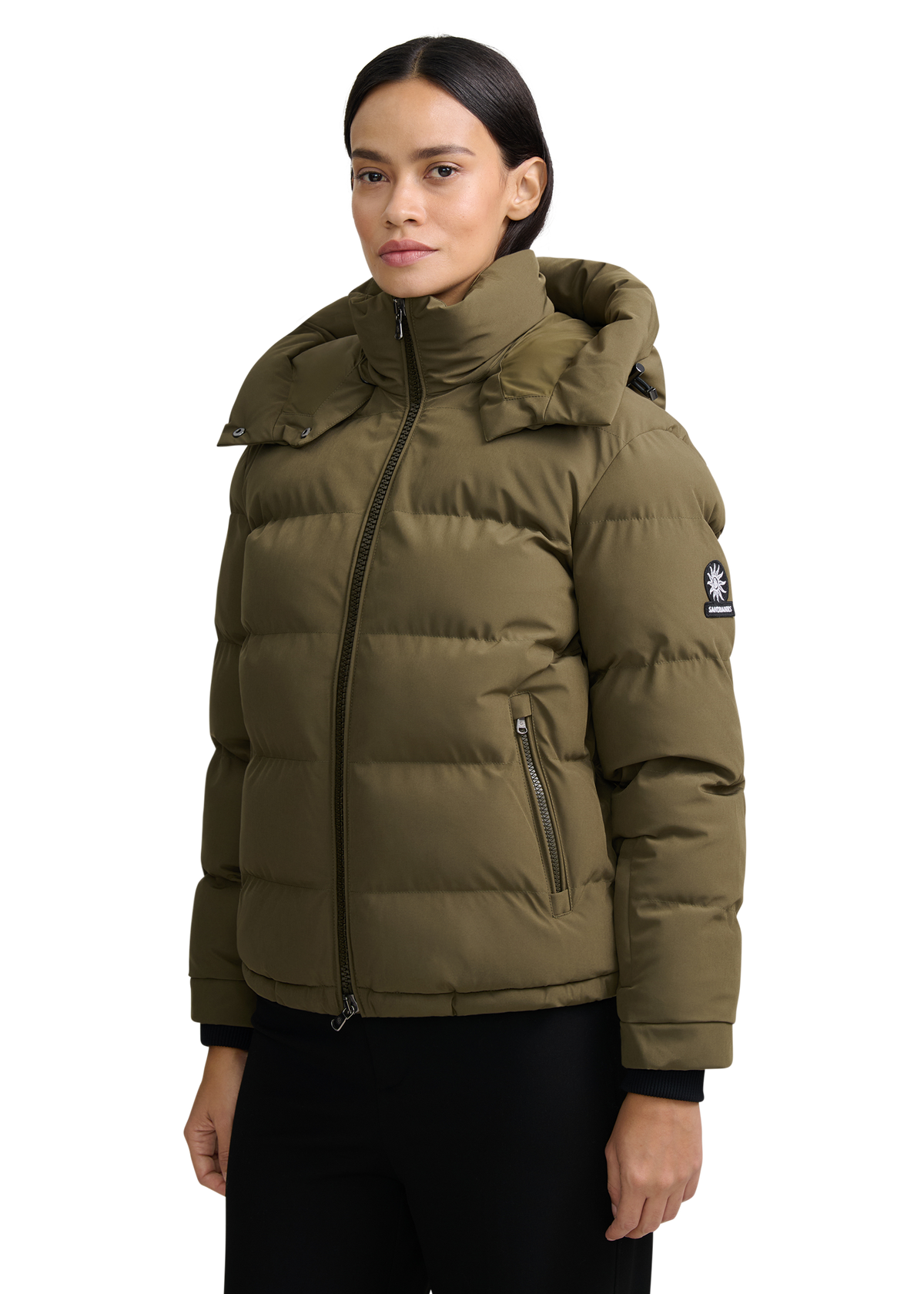 Sandbanks Belle Puffer Jacket - Olive