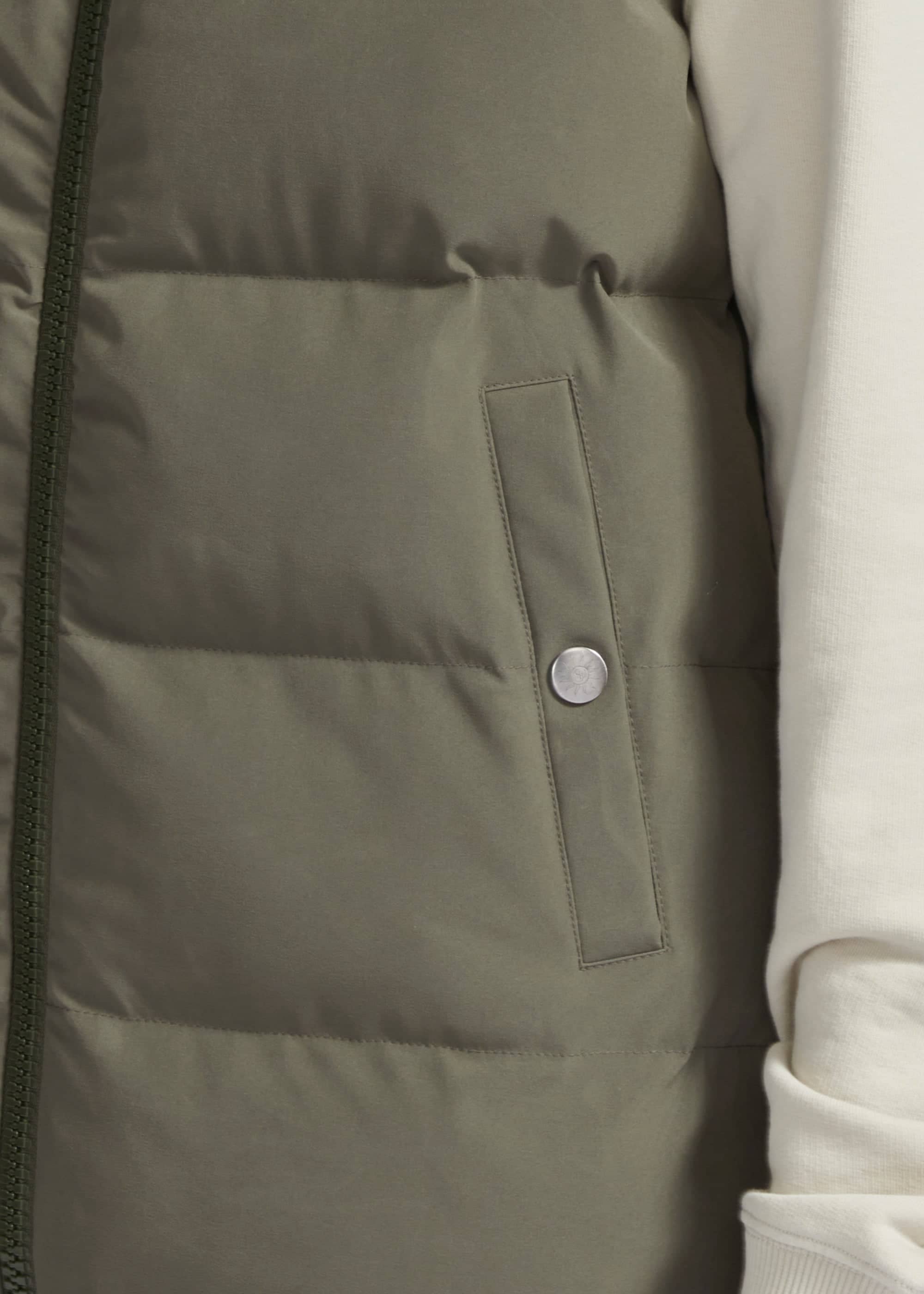 Sandbanks Lagoon Long Gilet - Khaki - Sandbanks