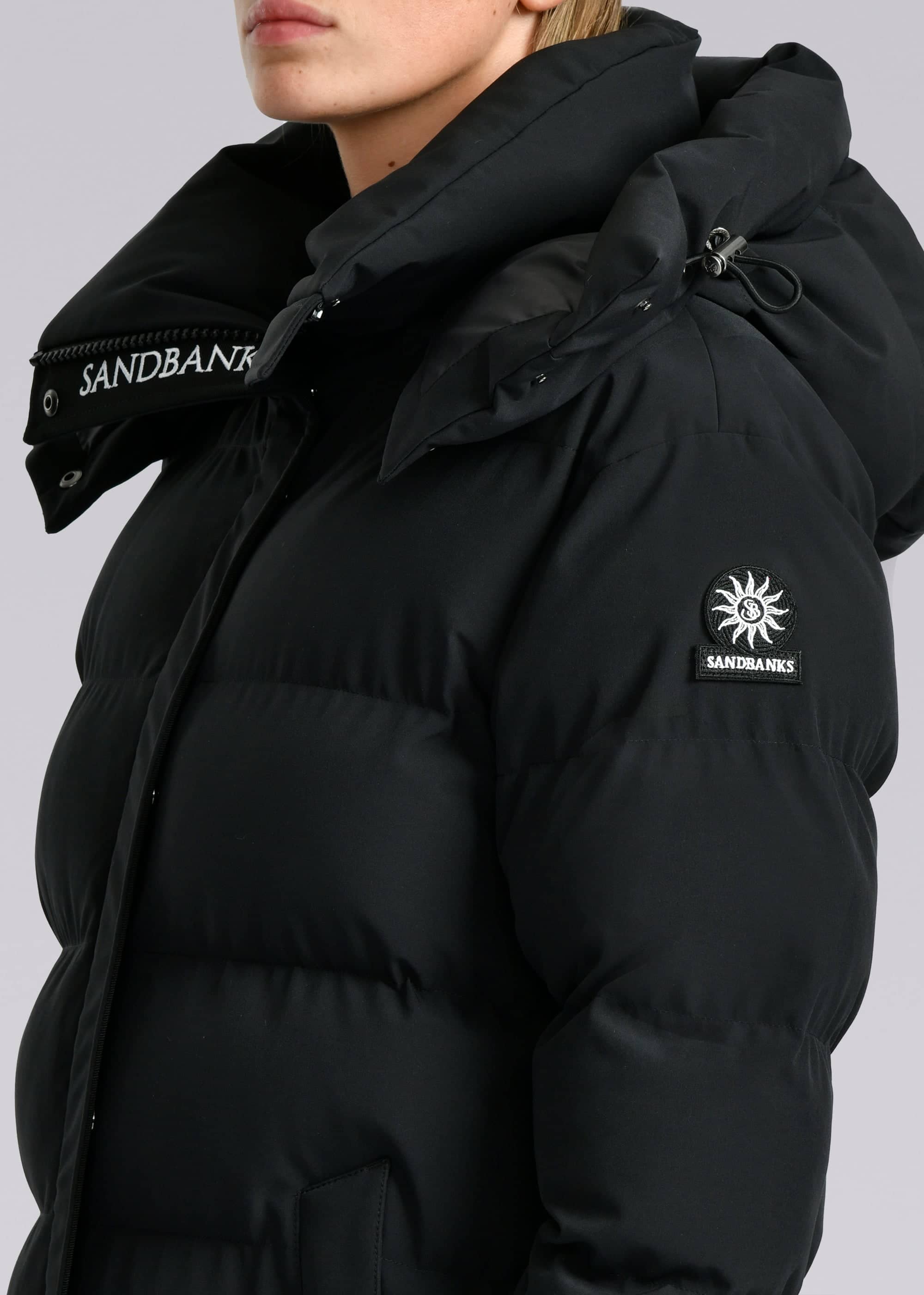 Sandbanks Haven Oversized Long Puffer - Black - Sandbanks