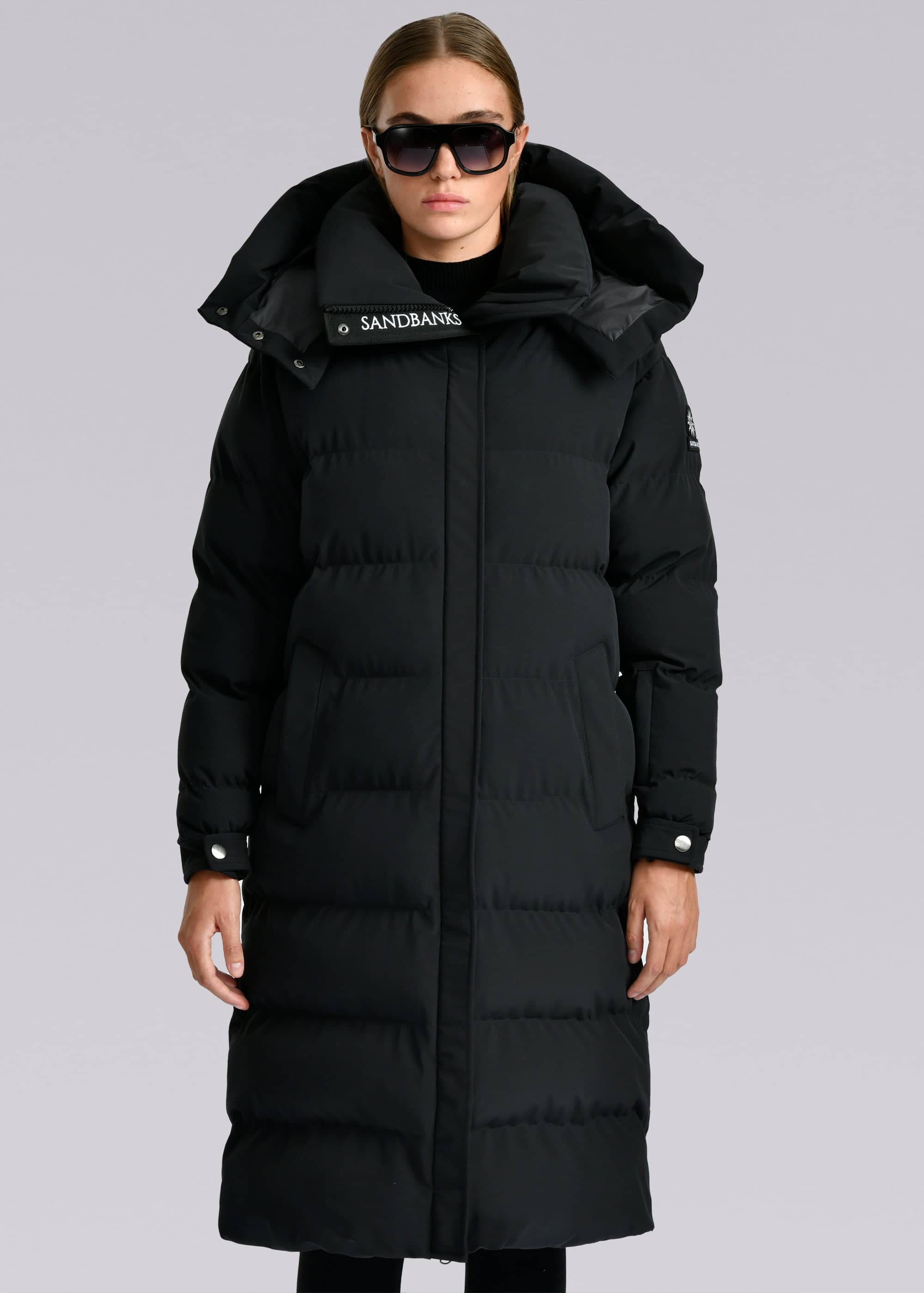 Sandbanks Haven Oversized Long Puffer - Black - Sandbanks