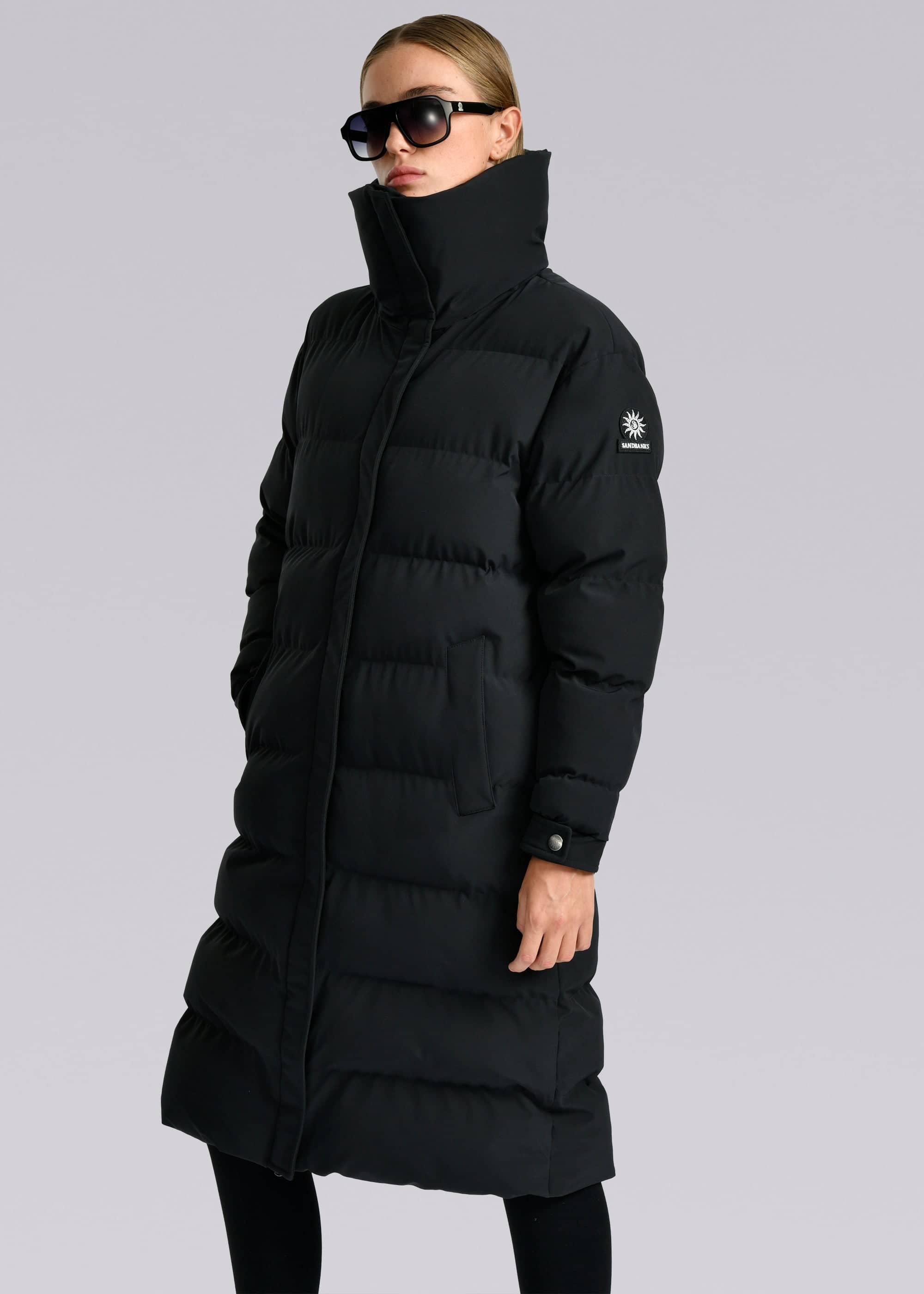 Sandbanks Haven Oversized Long Puffer - Black - Sandbanks