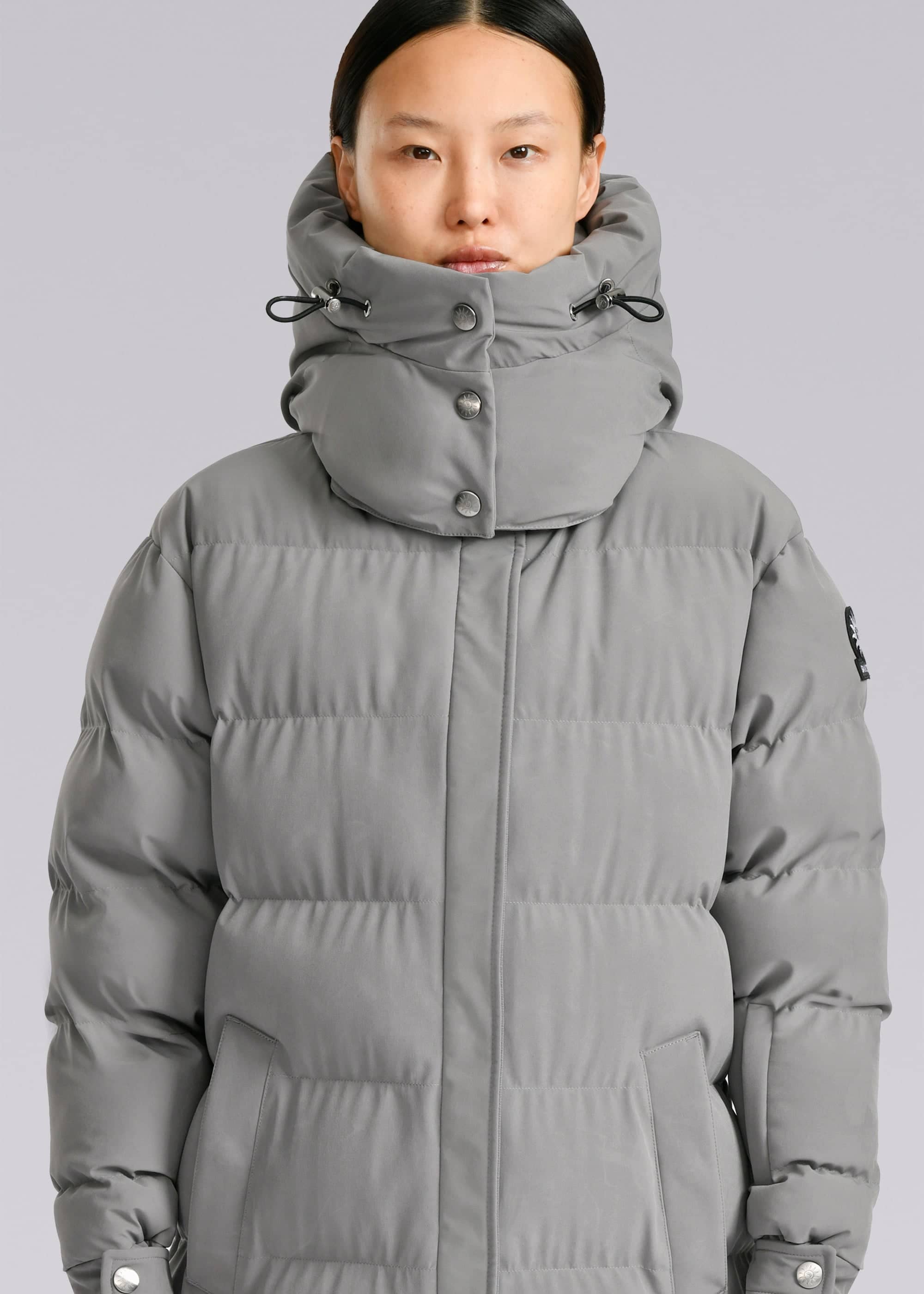 Sandbanks Haven Oversized Long Puffer - Light Grey - Sandbanks