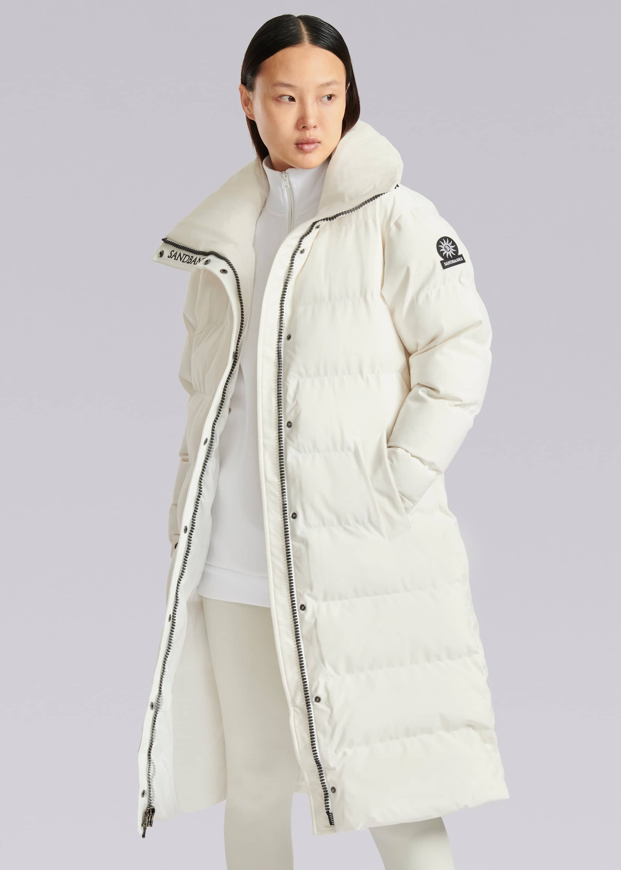 Sandbanks Haven Oversized Long Puffer - Off-White - Sandbanks