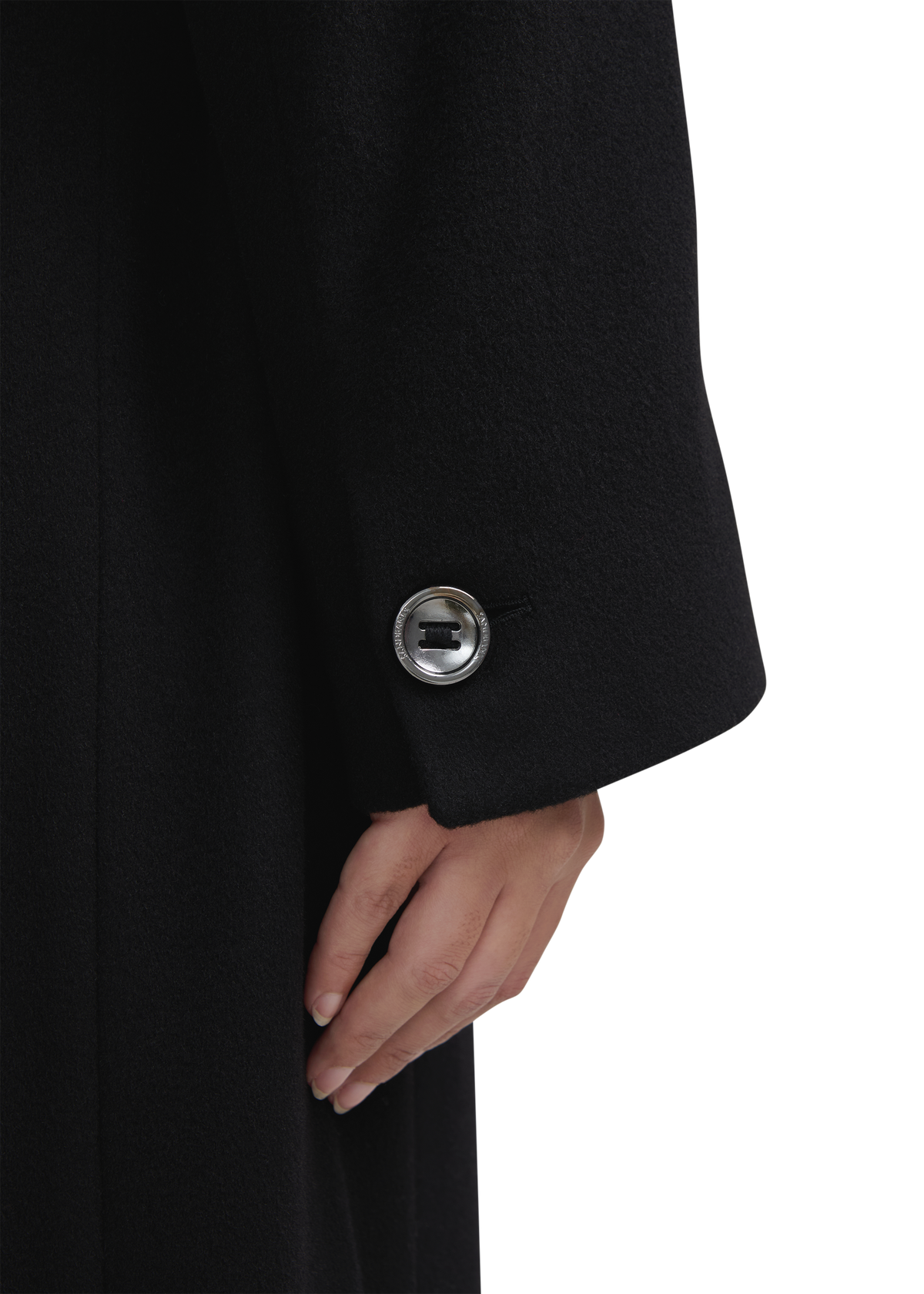 Sloane Double-Breasted Wool Overcoat - Black