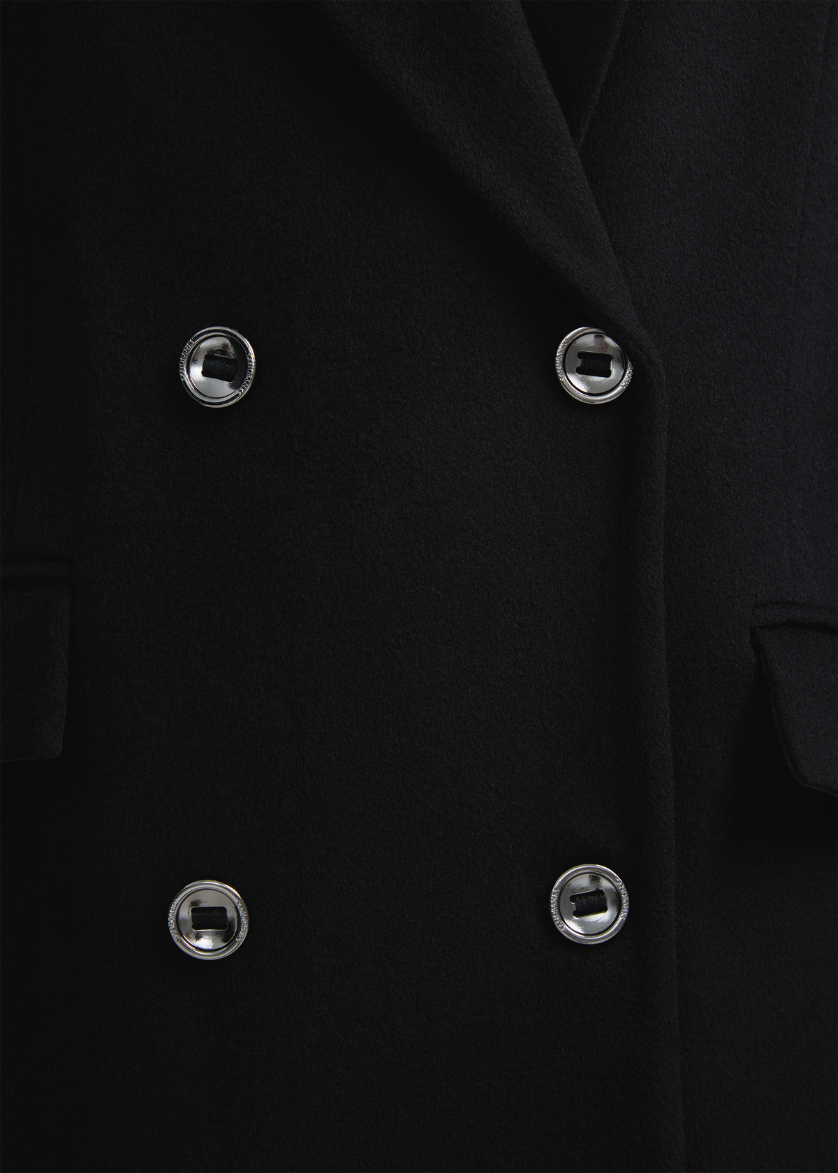 Sloane Double-Breasted Wool Overcoat - Black