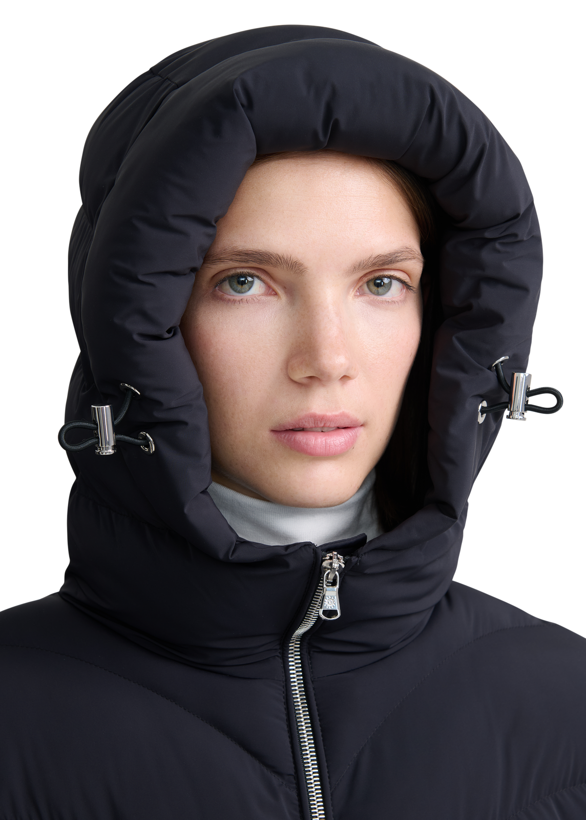 Livigno Belted Mid Puffer Jacket - Black