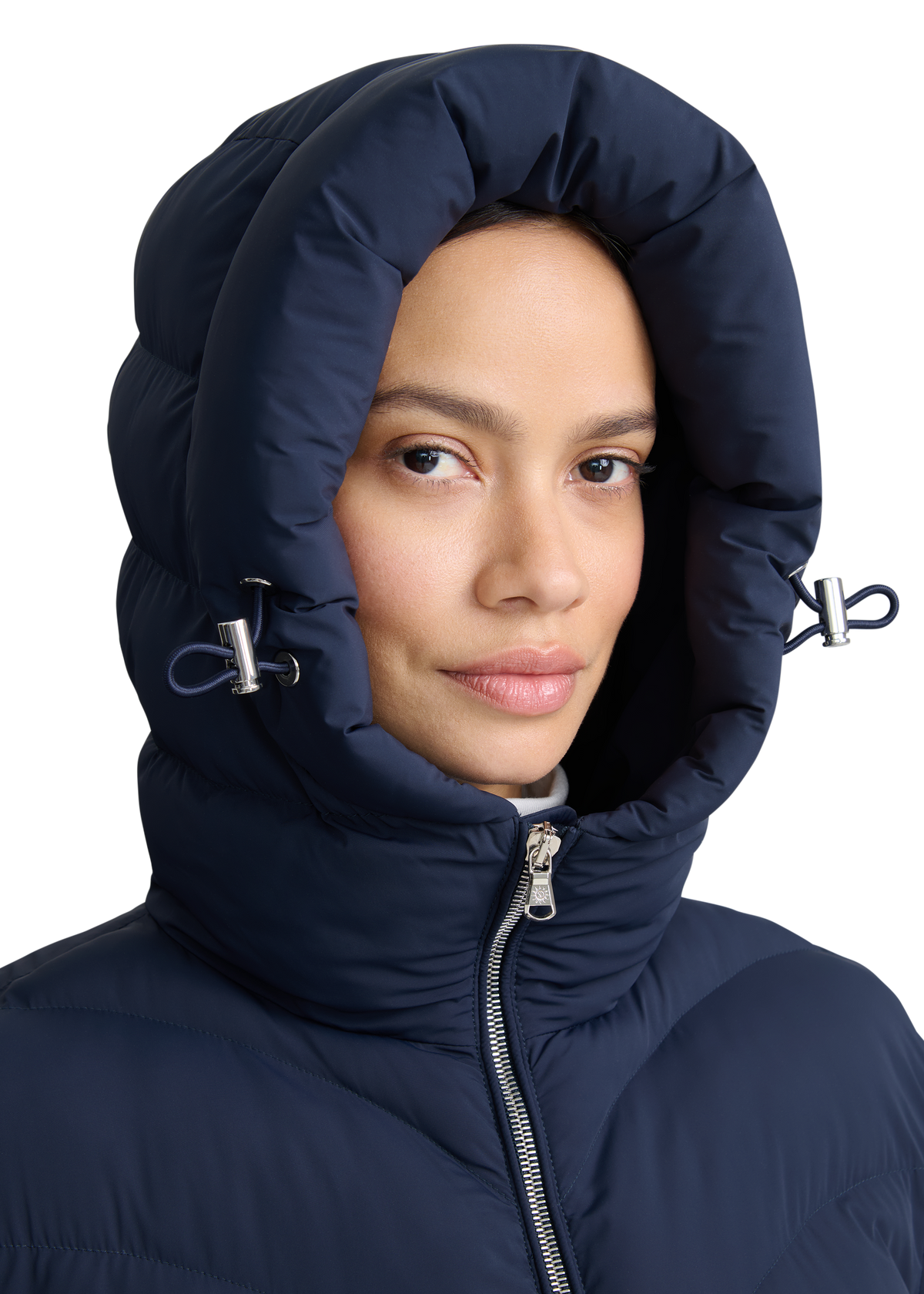 Livigno Belted Mid Puffer Jacket - Navy