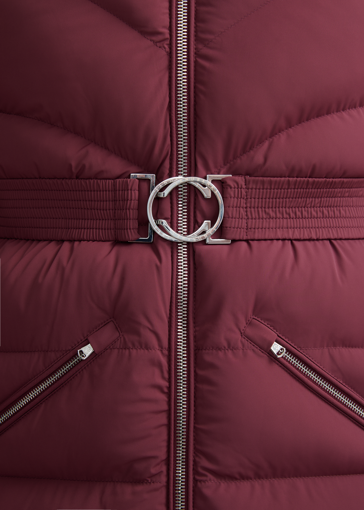 Livigno Belted Mid Puffer Jacket - Port