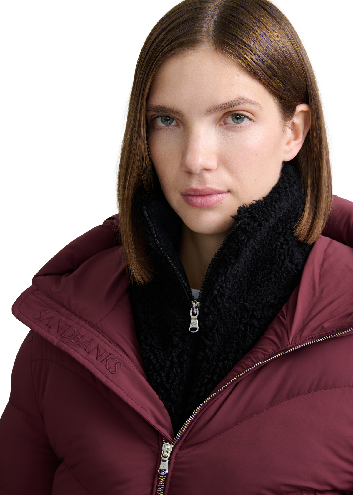 Livigno Belted Mid Puffer Jacket - Port