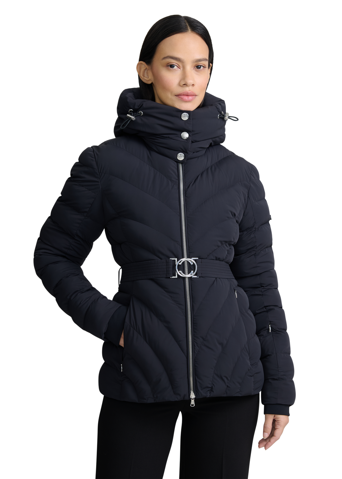 Avoriaz Micro Puffer Fitted Jacket - Black