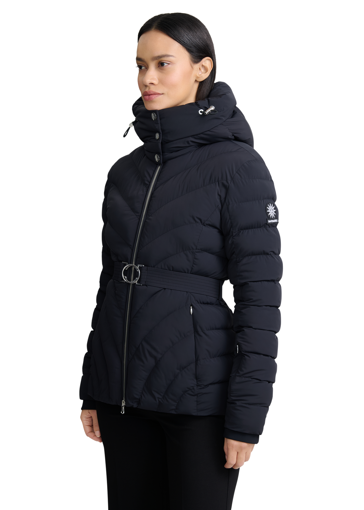 Avoriaz Micro Puffer Fitted Jacket - Black