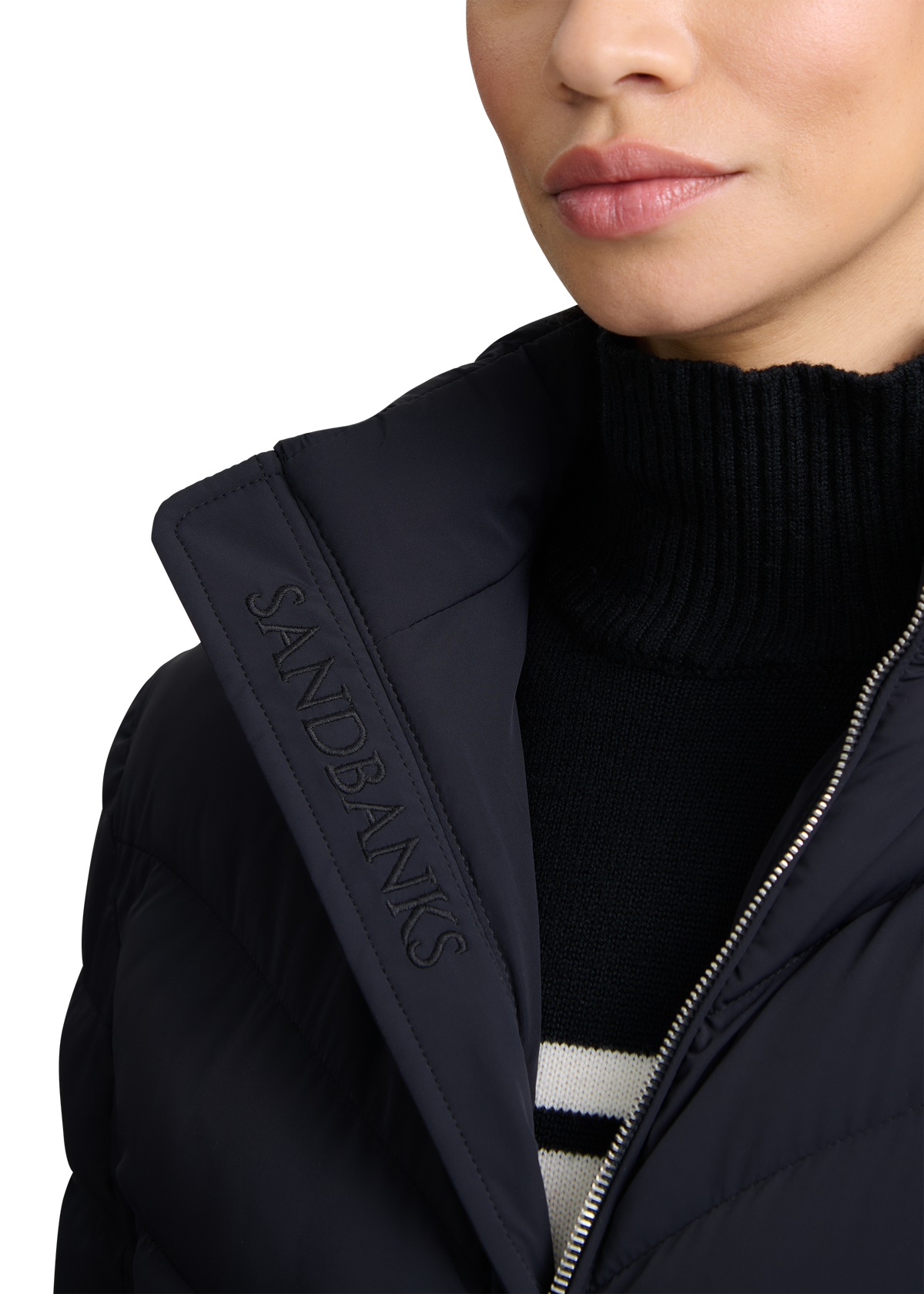 Avoriaz Micro Puffer Fitted Jacket - Black