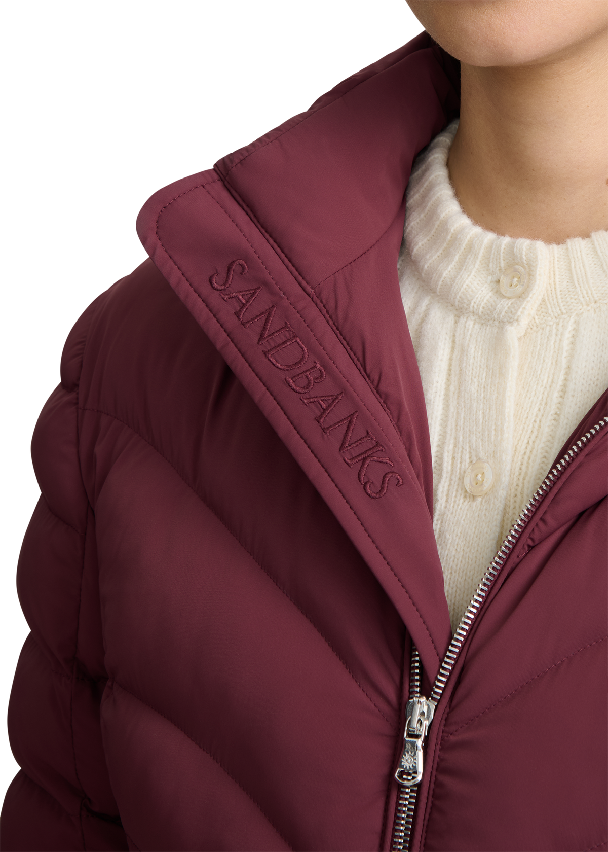 Avoriaz Micro Puffer Fitted Jacket - Port
