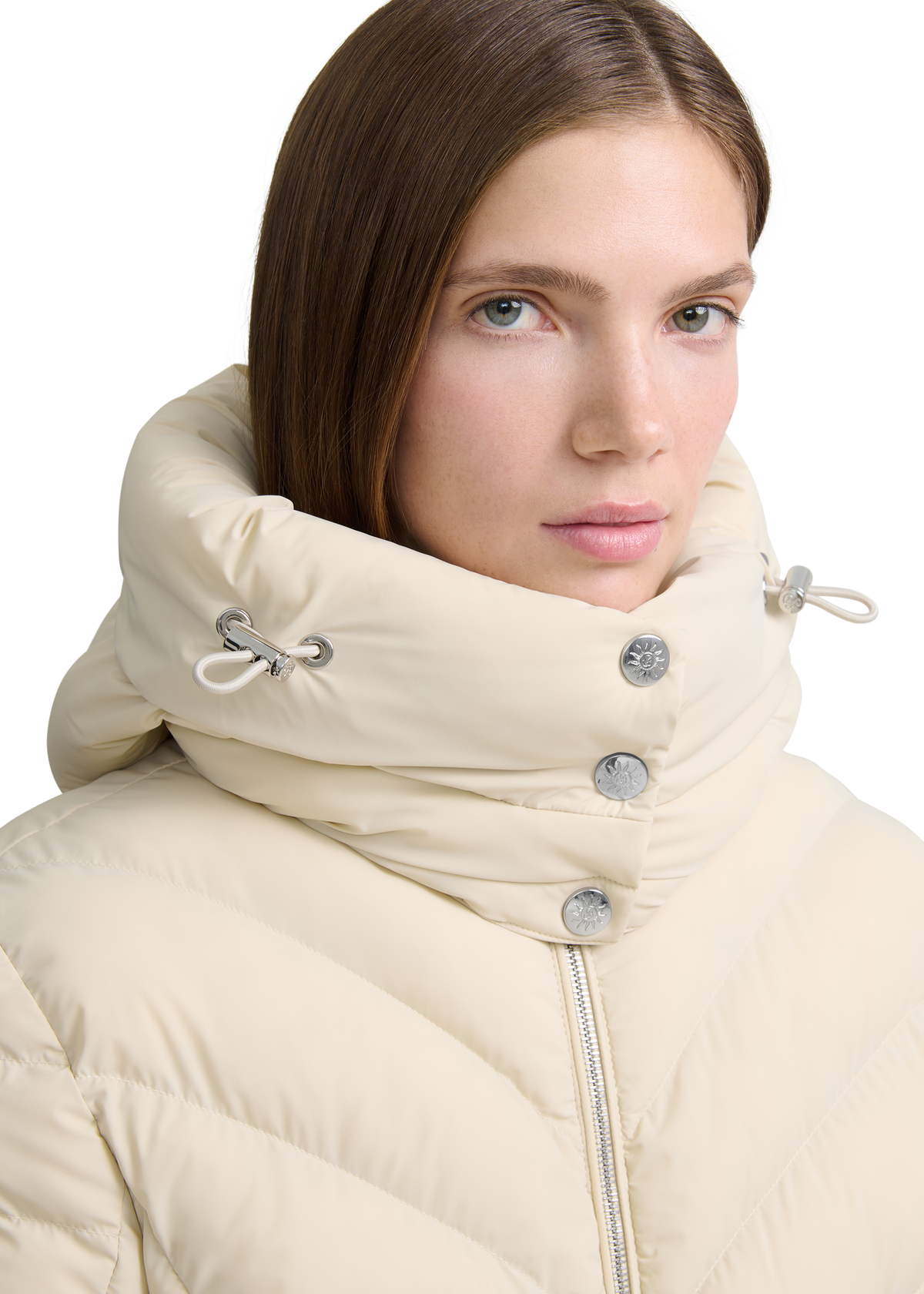 Avoriaz Micro Puffer Fitted Jacket - Stone