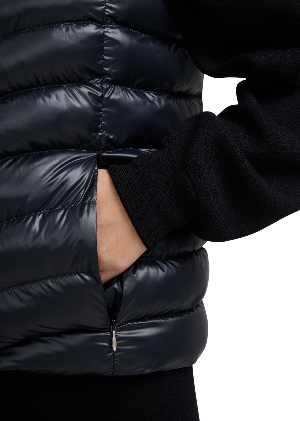 Marina Micro Puffer Gilet - Black