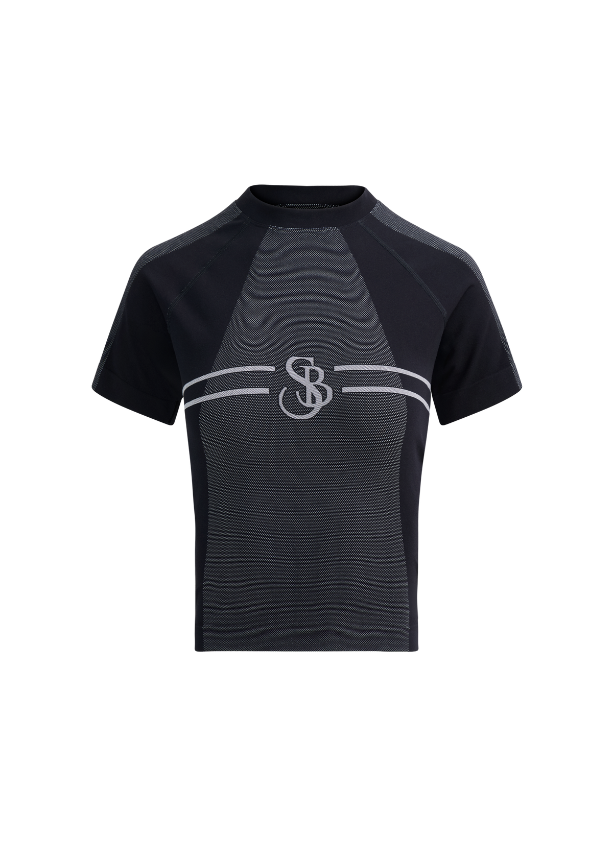 Monogram Stretch Contour T-Shirt - Black/Anthracite