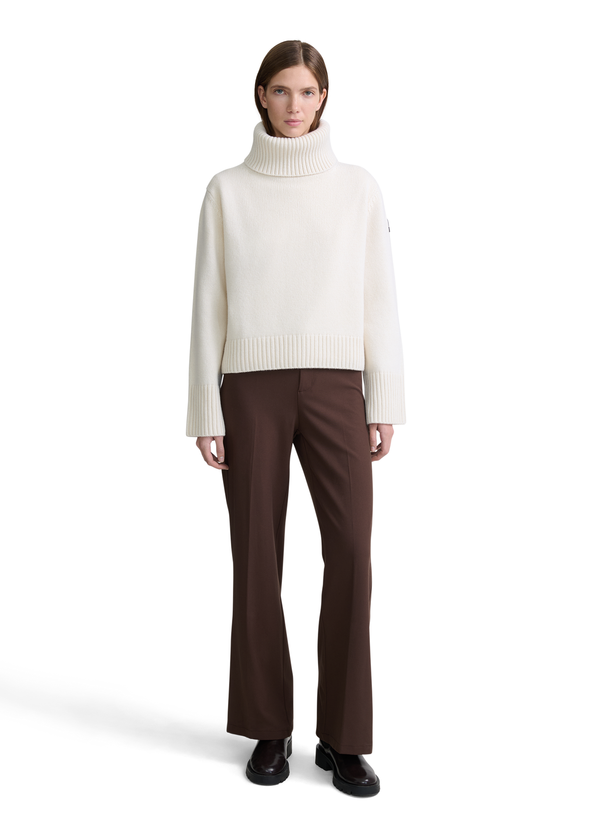 Wool-Cashmere Rollneck Sweater - Ecru
