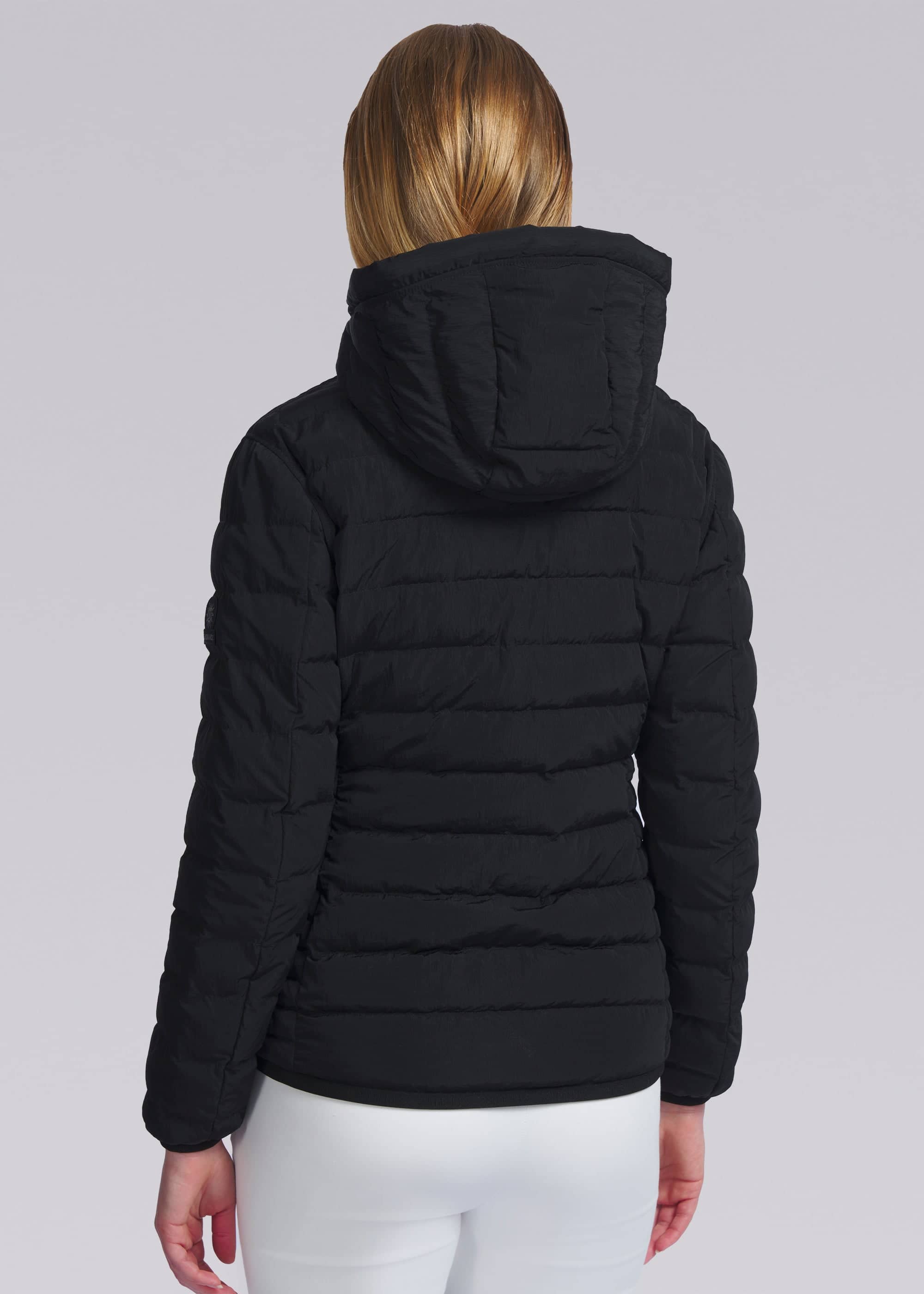 Sandbanks Women's Carbon Collection C6 ECONYL® Micro Puffer - Black - Sandbanks