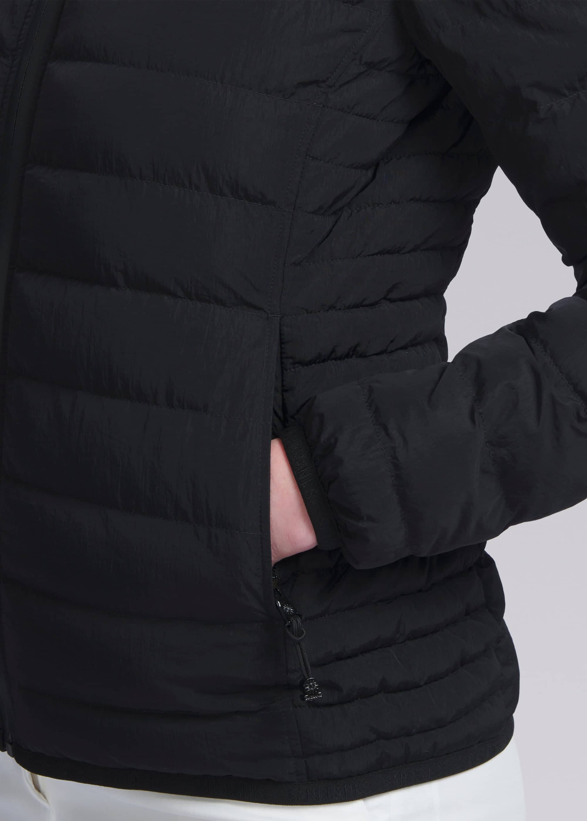 Sandbanks Women's Carbon Collection C6 ECONYL® Micro Puffer - Black - Sandbanks