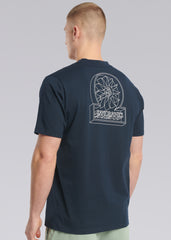 Sandbanks 3D Logo Print T-Shirt - Navy