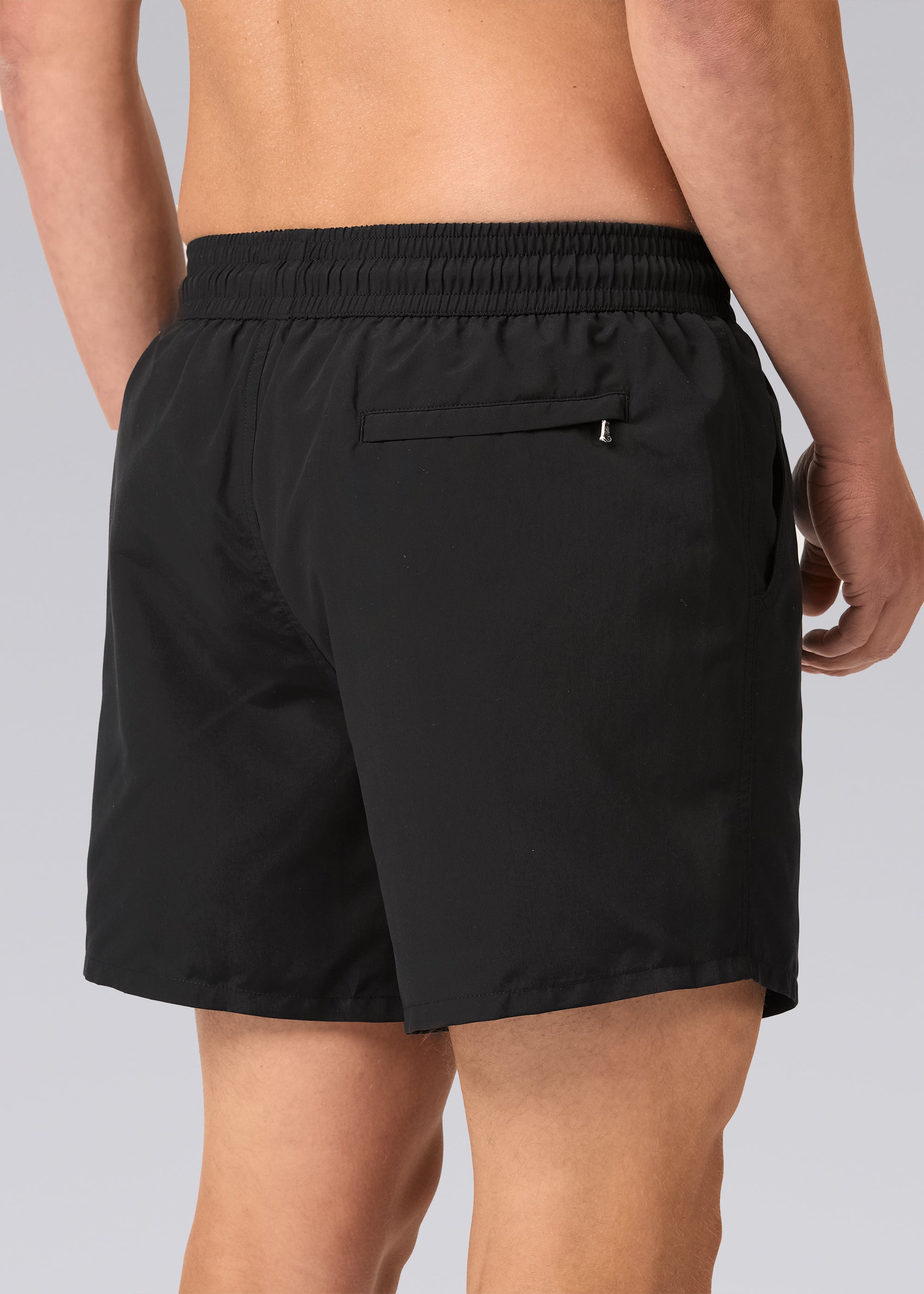 Sandbanks Badge Logo Swim Shorts - Black - Sandbanks