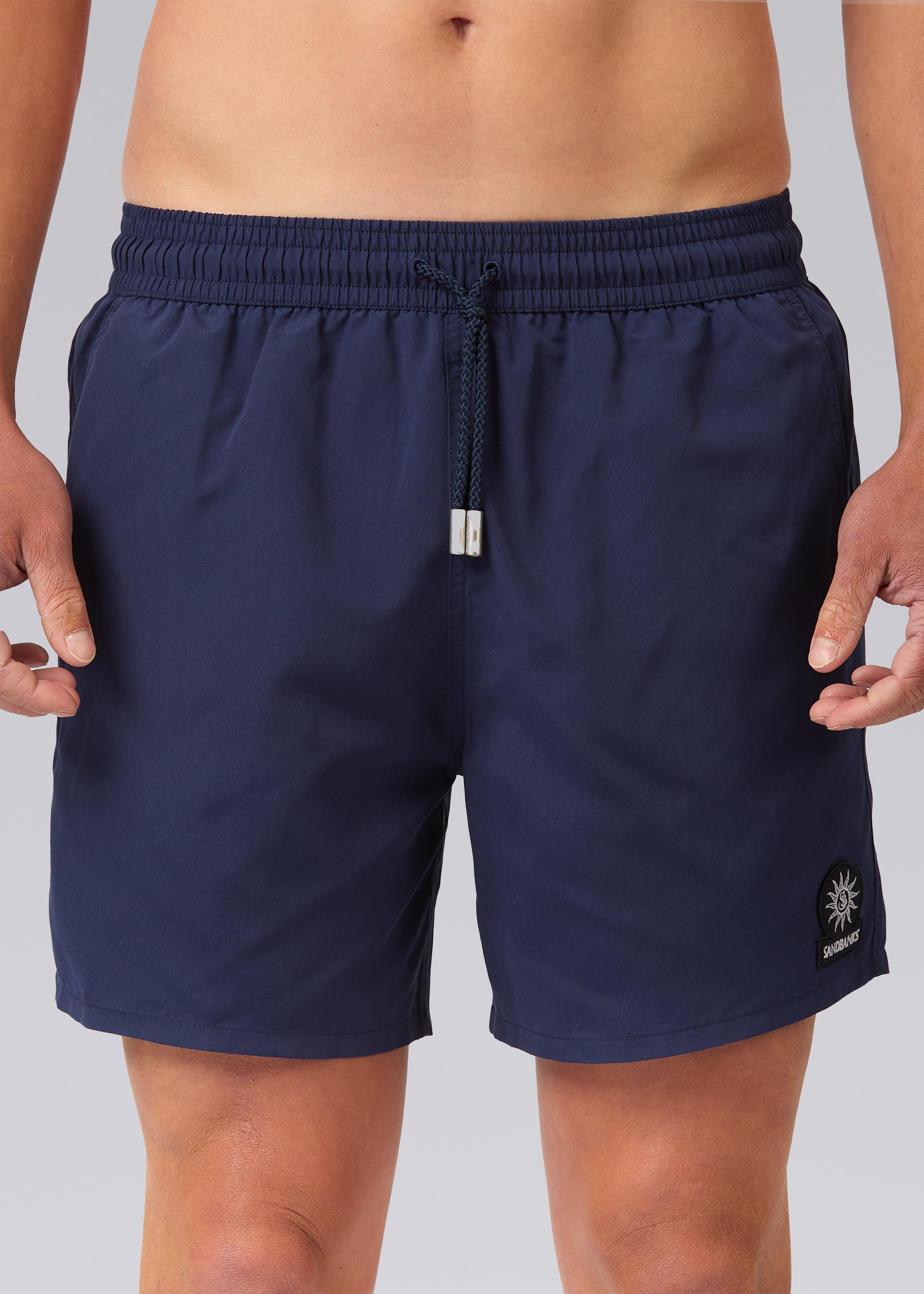 Sandbanks Badge Logo Swim Shorts - Navy - Sandbanks