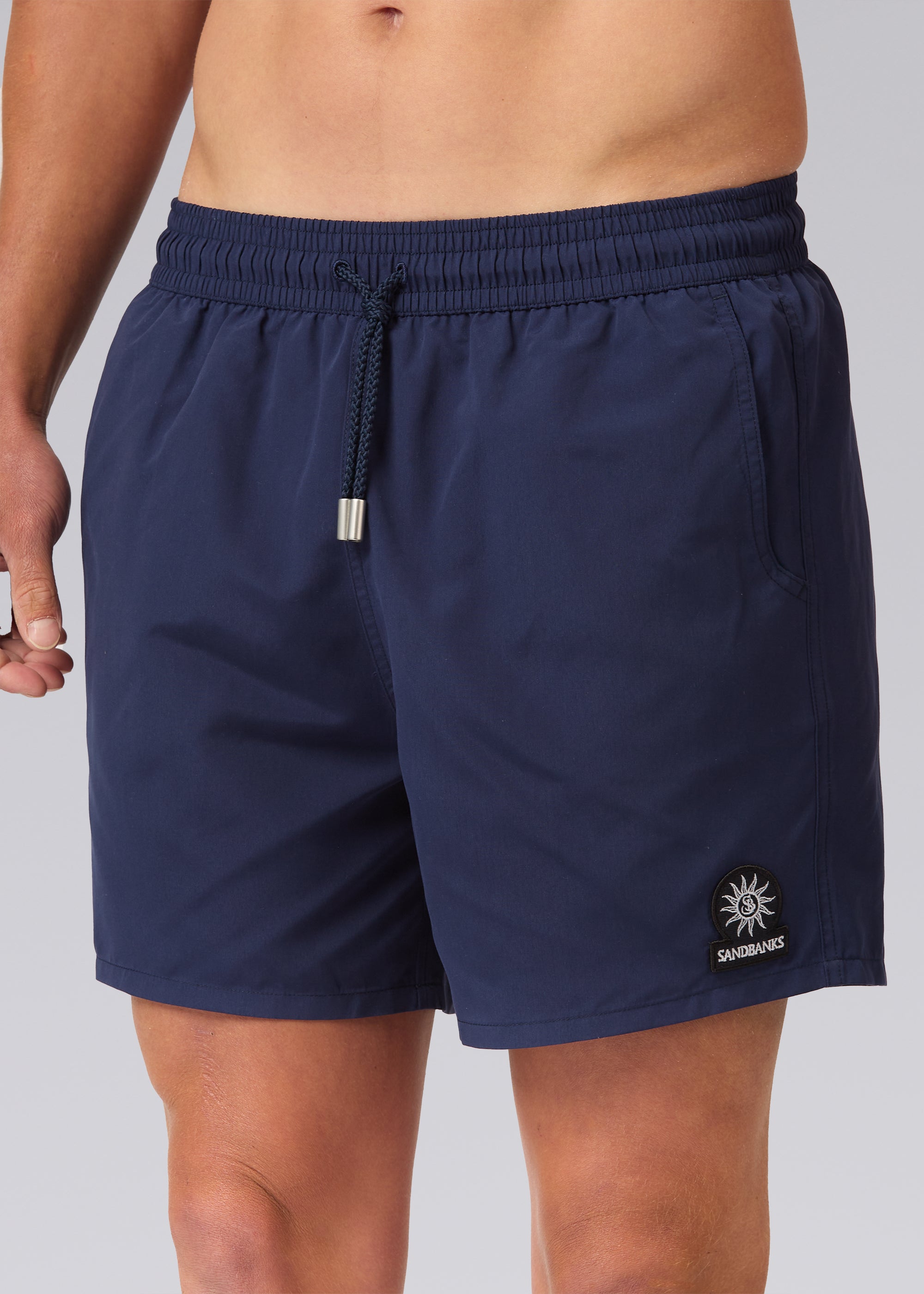 Sandbanks Badge Logo Swim Shorts - Navy - Sandbanks