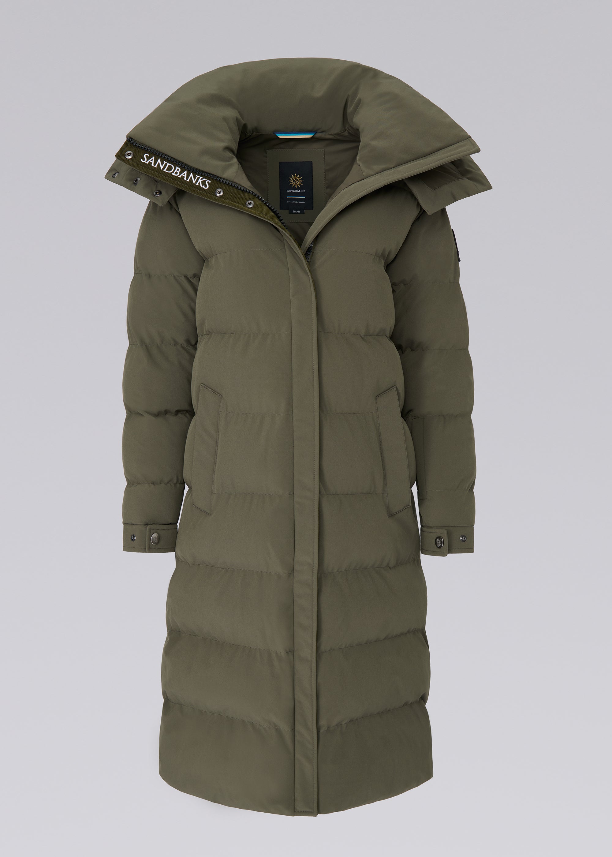 Sandbanks Haven Oversized Long Puffer - Khaki - Sandbanks
