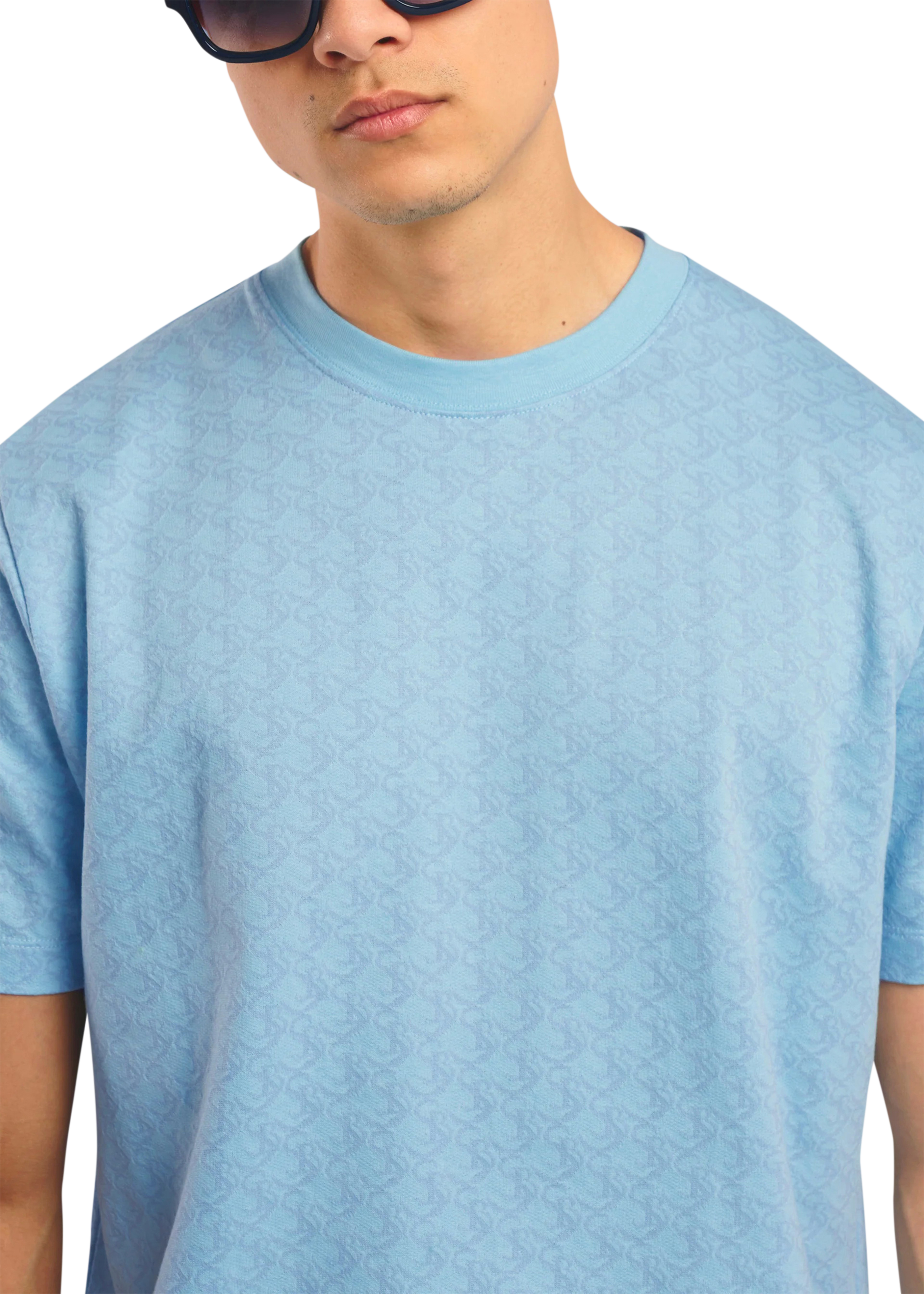Sandbanks Monogram T-Shirt - Crystal Blue