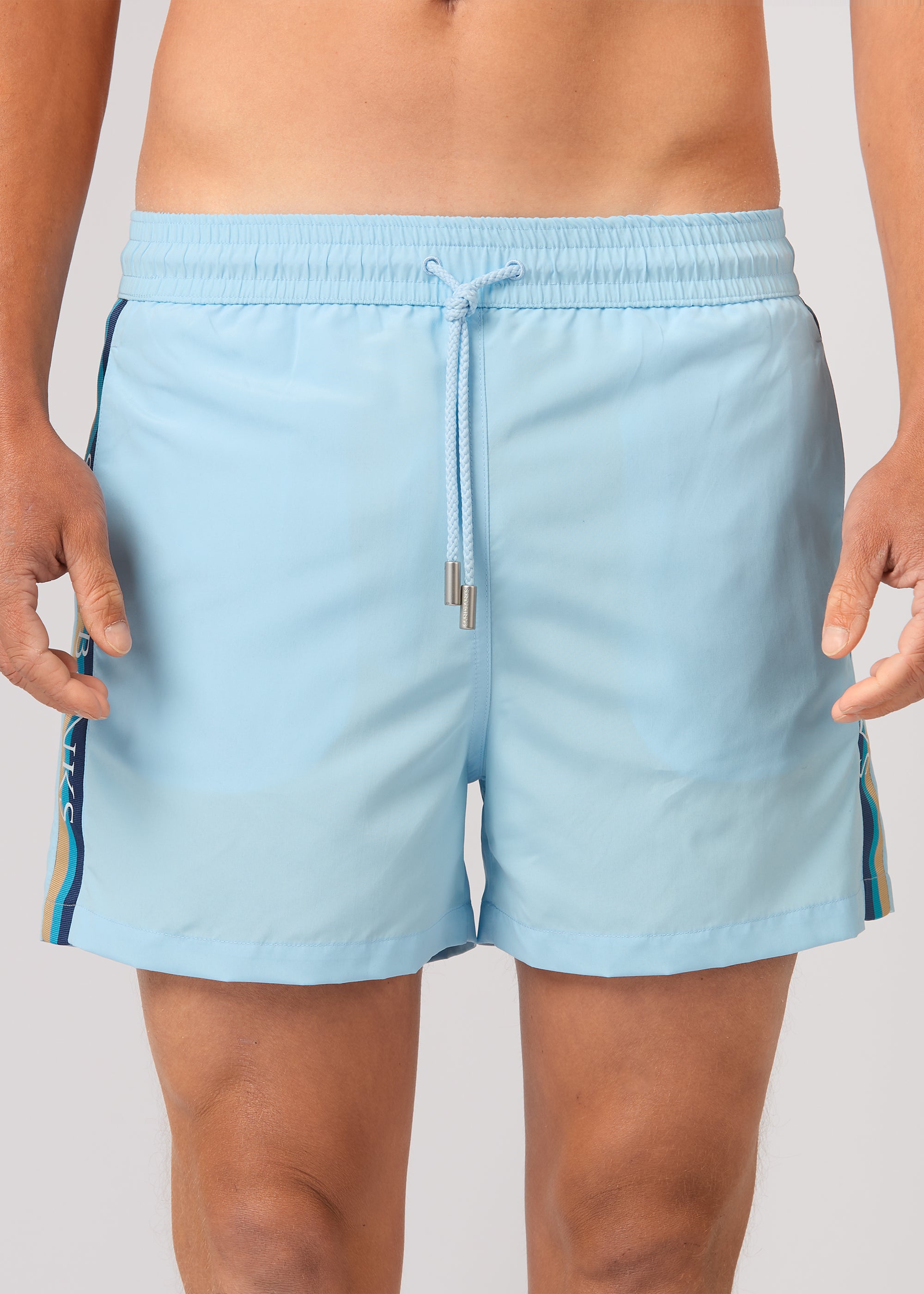 Sandbanks Retro Swim Shorts - Crystal Blue - Sandbanks