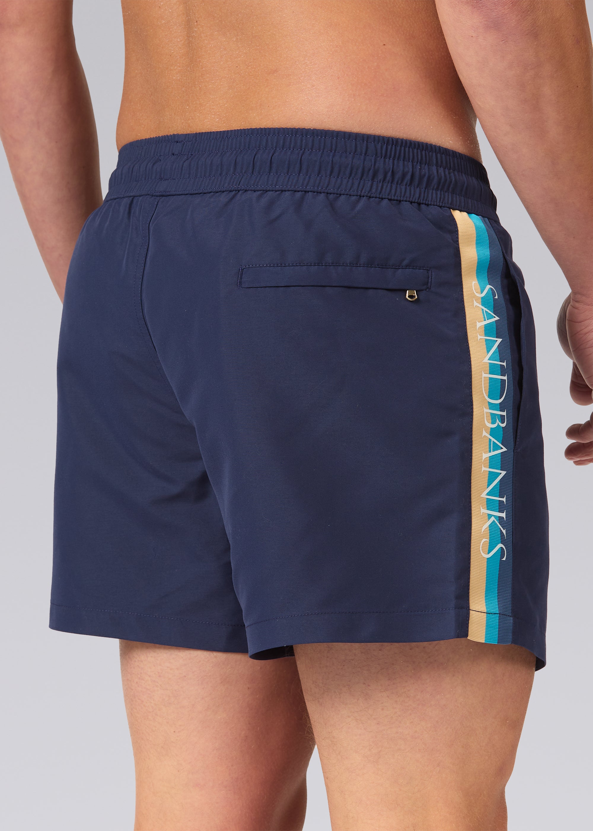 Sandbanks Retro Swim Shorts - Navy - Sandbanks