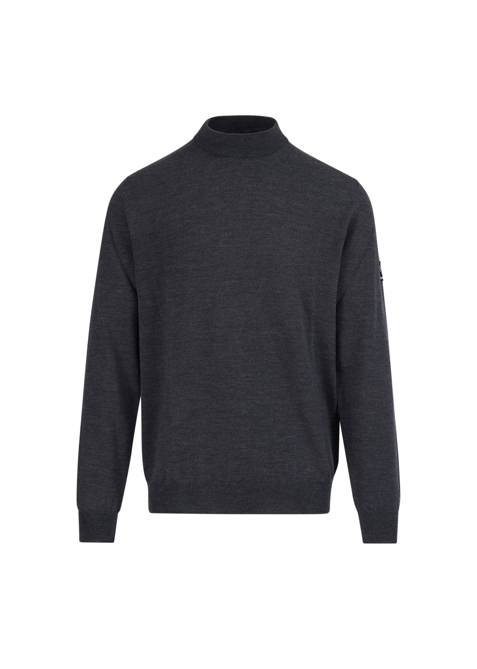 Dark gray sweater on a white background