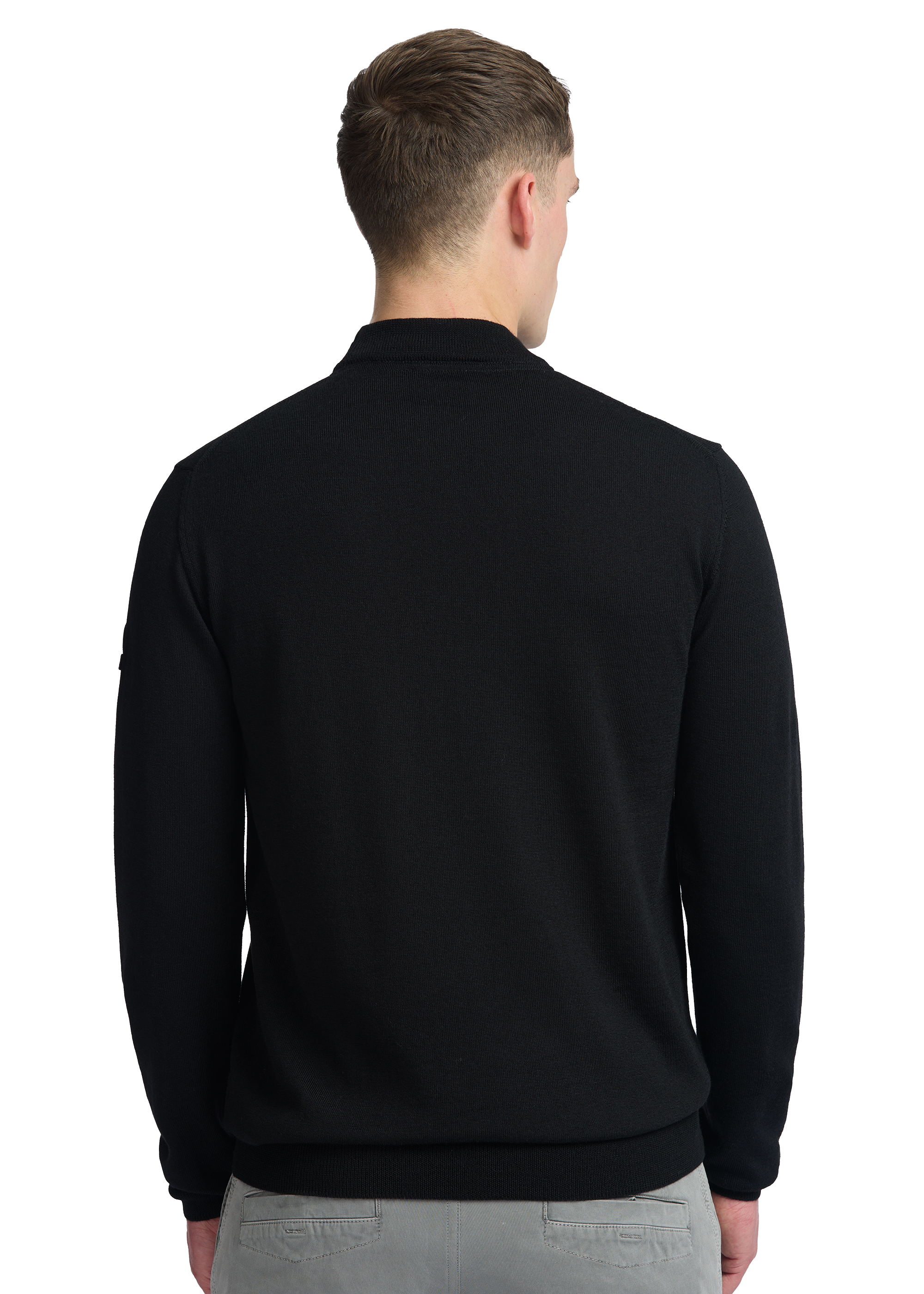 Sandbanks Turtle Neck Merino Wool Jumper - Black