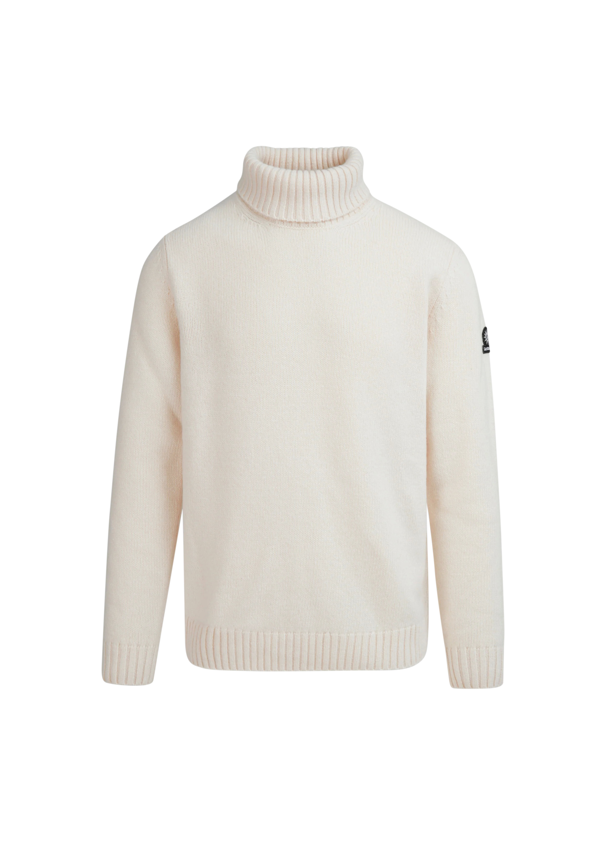 Sandbanks Merino Wool-Cashmere Roll Neck Jumper - Ecru
