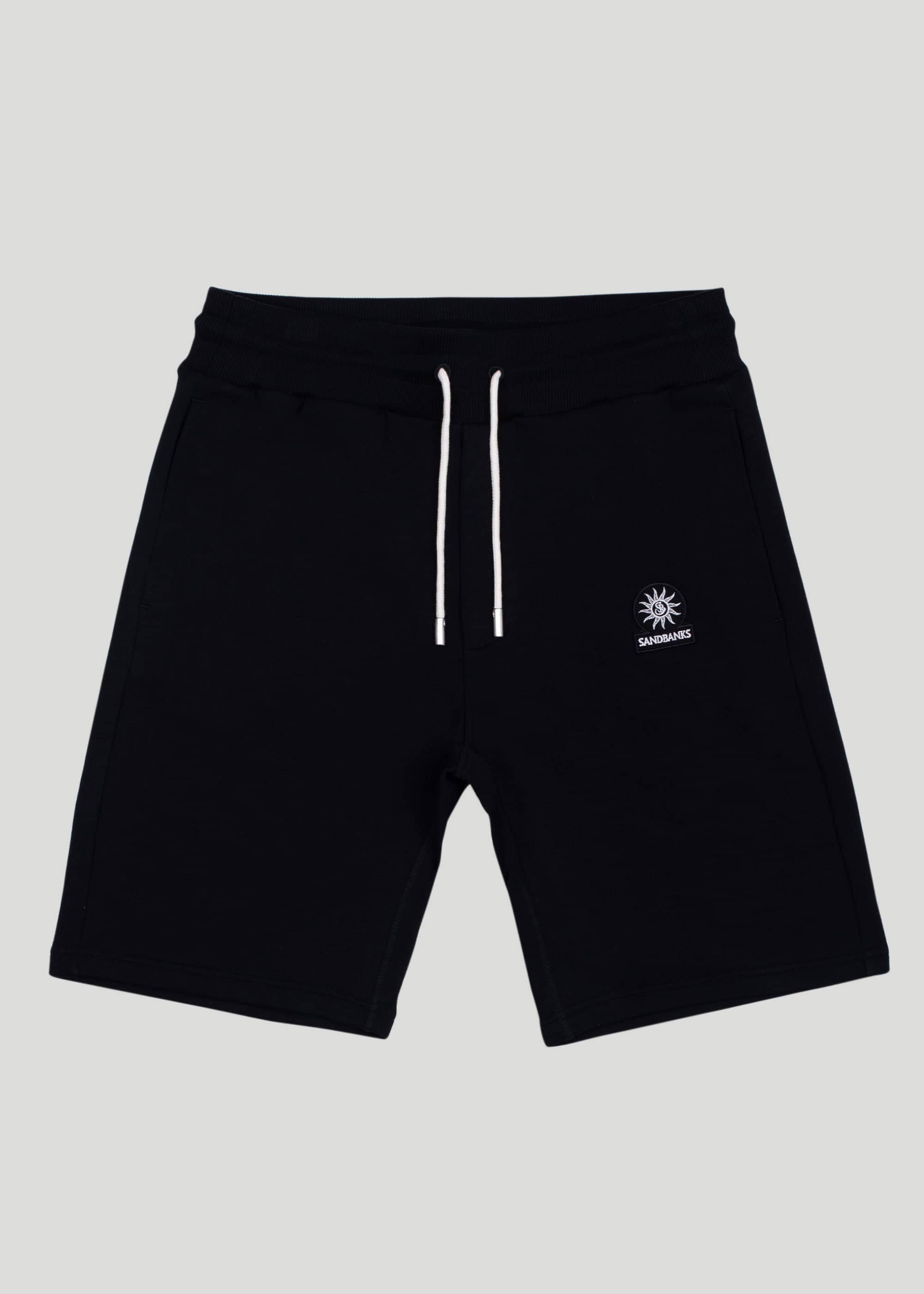 Sandbanks Badge Logo Sweat Short - Black - sandbanksco.com