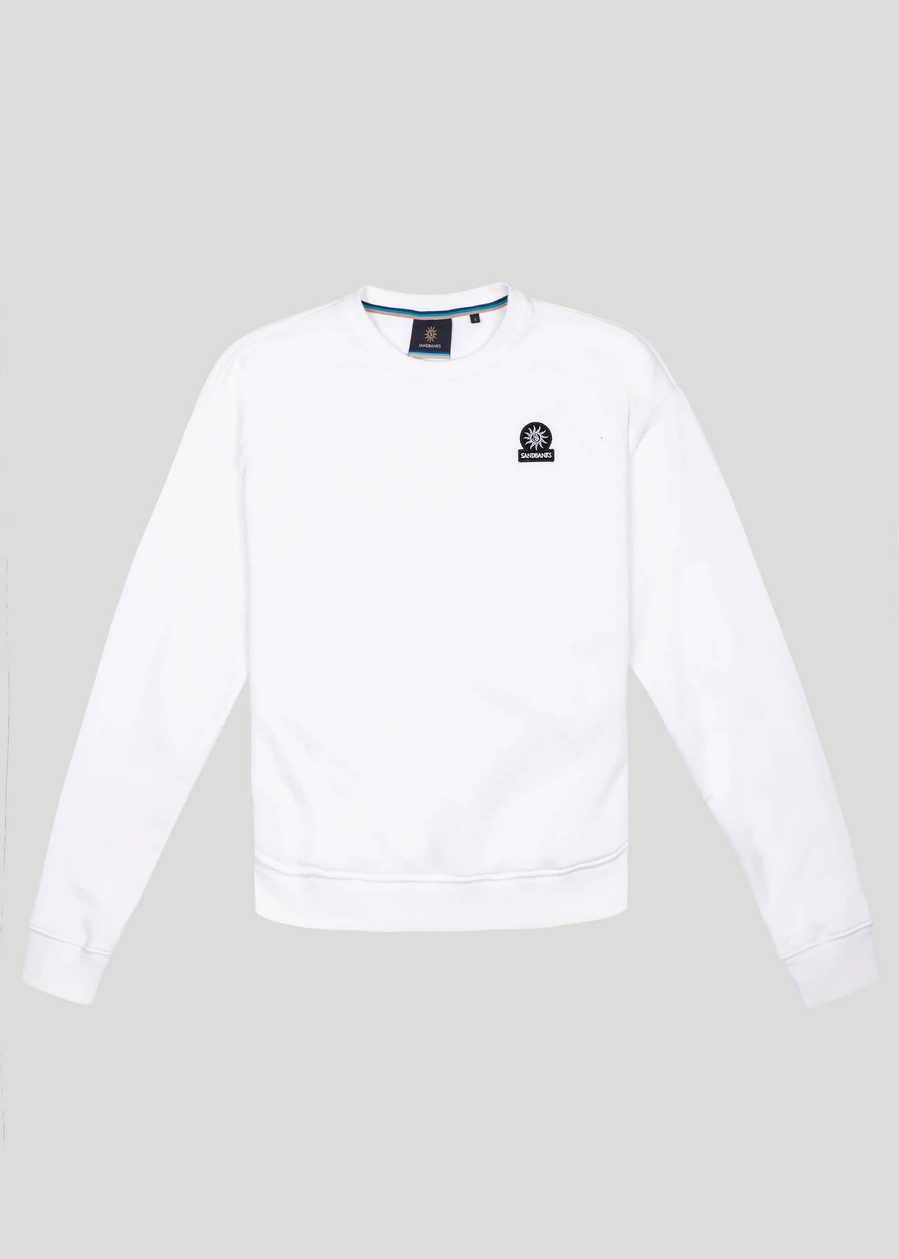 Sandbanks Women s Badge Logo Sweatshirt Off White