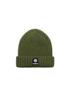 Sandbanks Merino Wool Ribbed Beanie - Olive