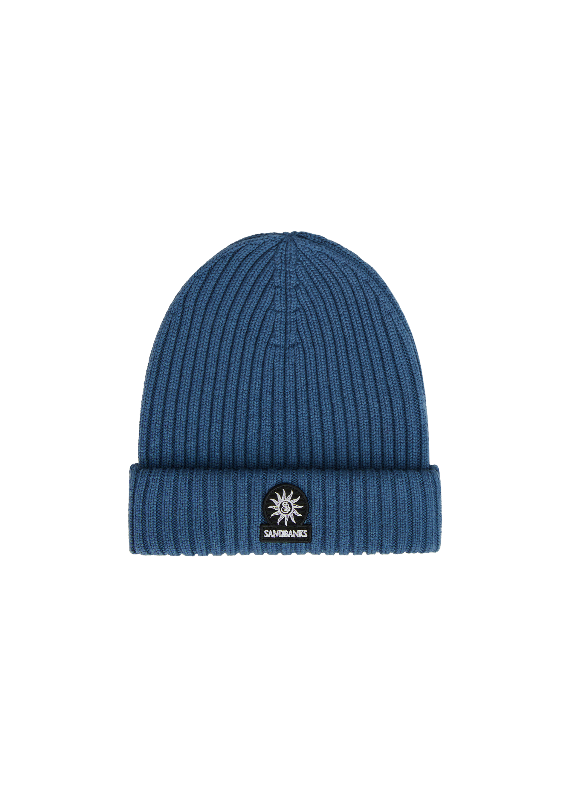 Sandbanks Merino Wool Ribbed Beanie - Teal