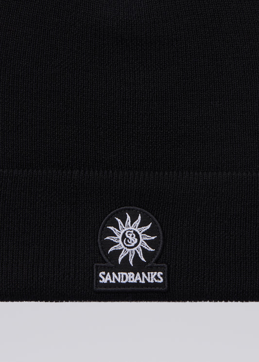 Sandbanks Merino Wool Beanie - Black