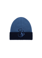 Contrast SB Merino Wool Beanie - Navy