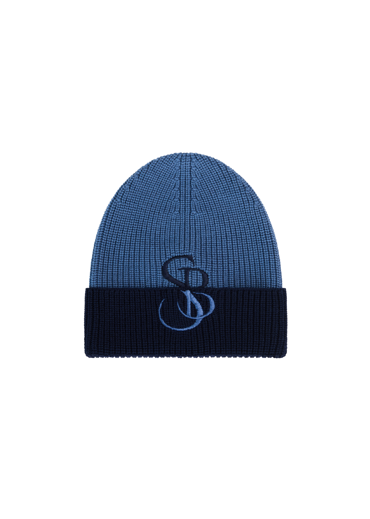 Contrast SB Merino Wool Beanie - Navy